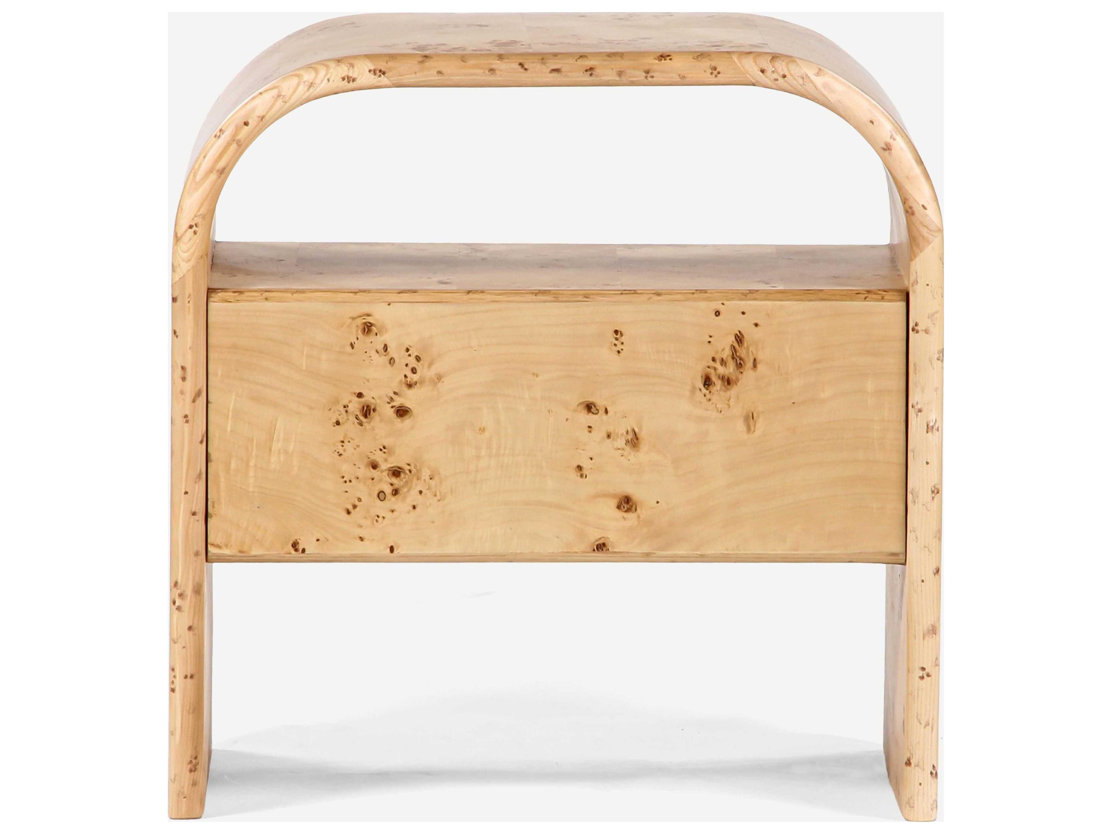 Union Home Liam 1-Drawer Burlwood Nightstand