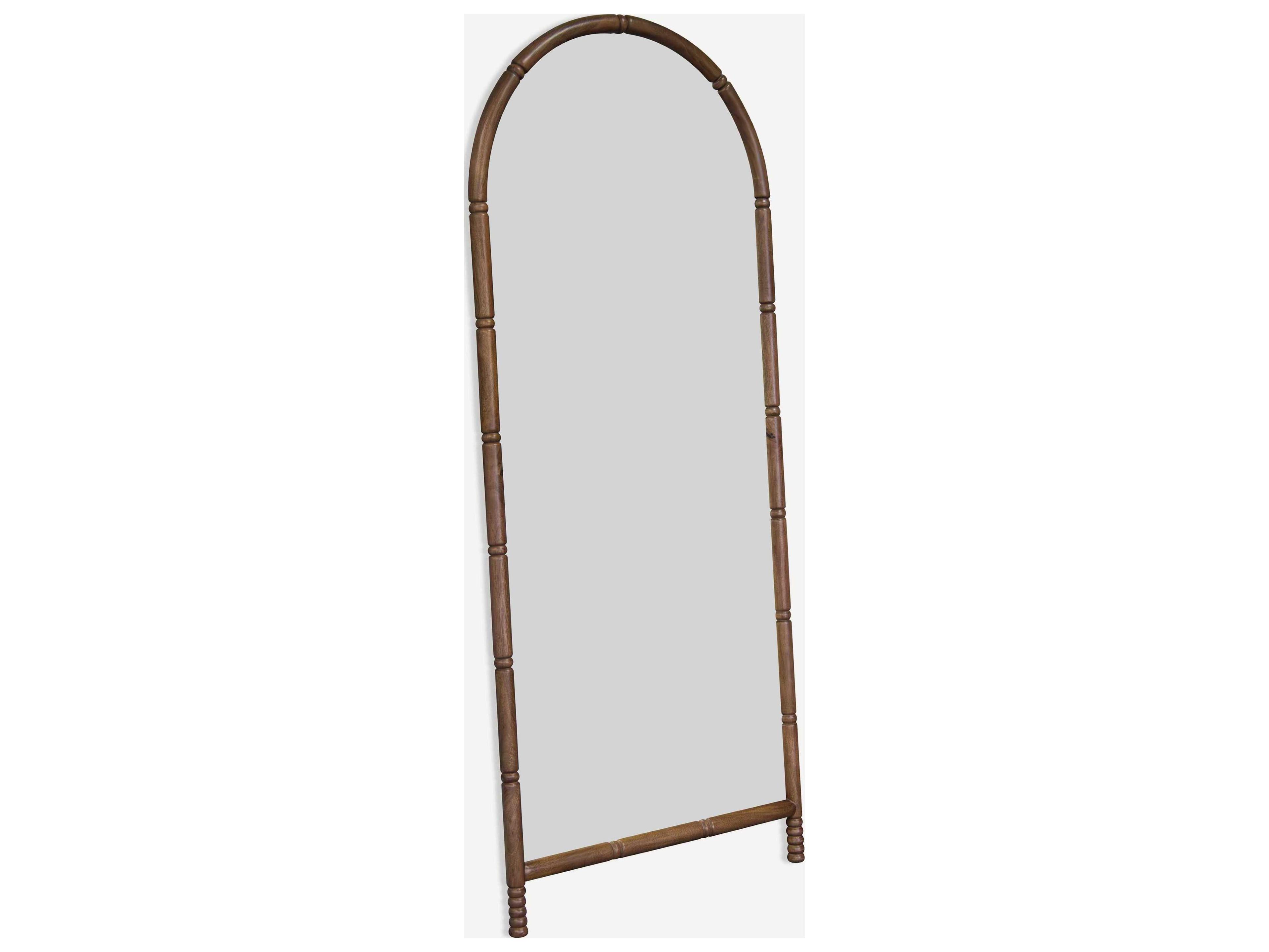 Molly Light Walnut Floor Mirror