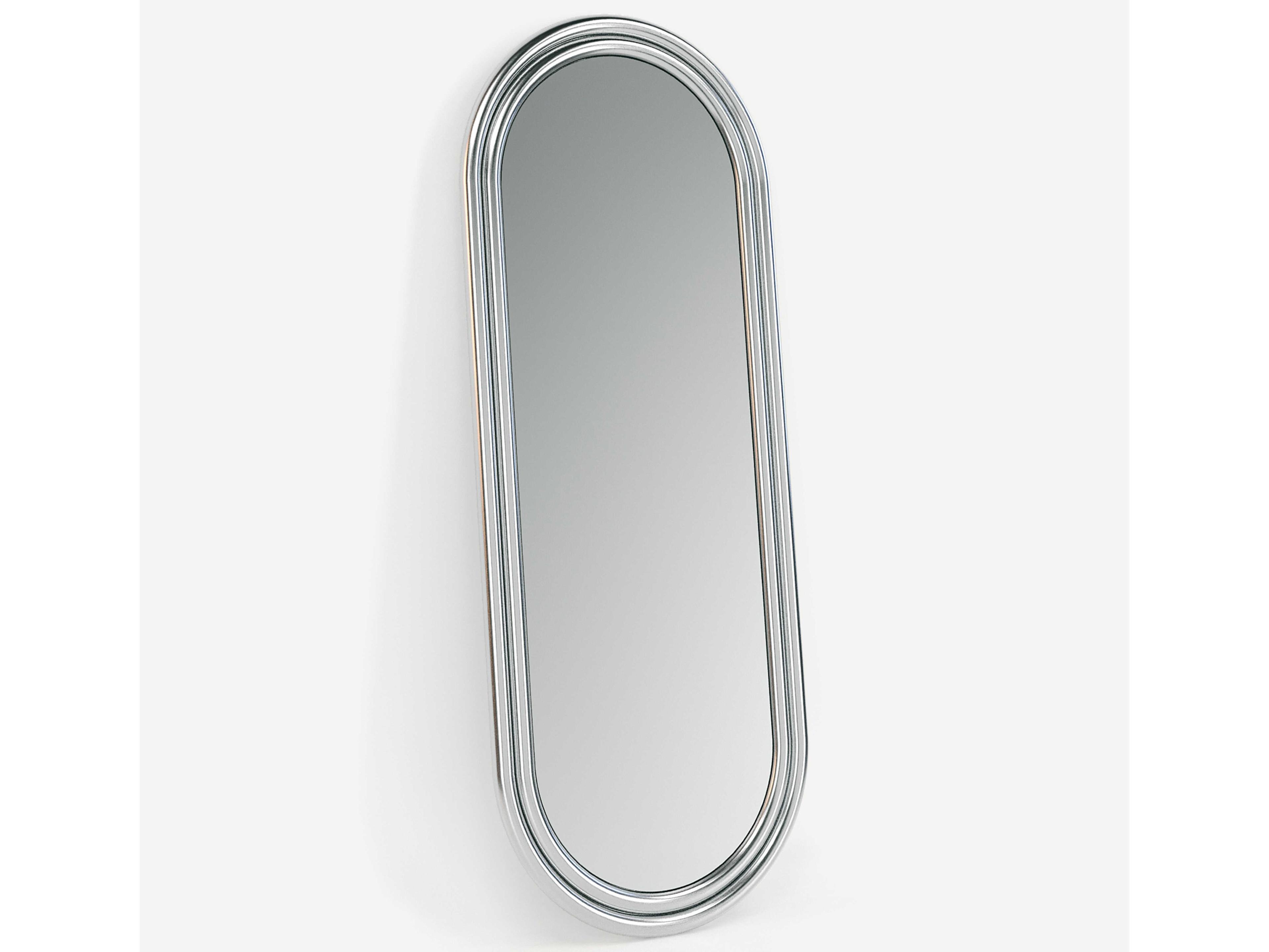 Dune Chrome Oval Floor Mirror