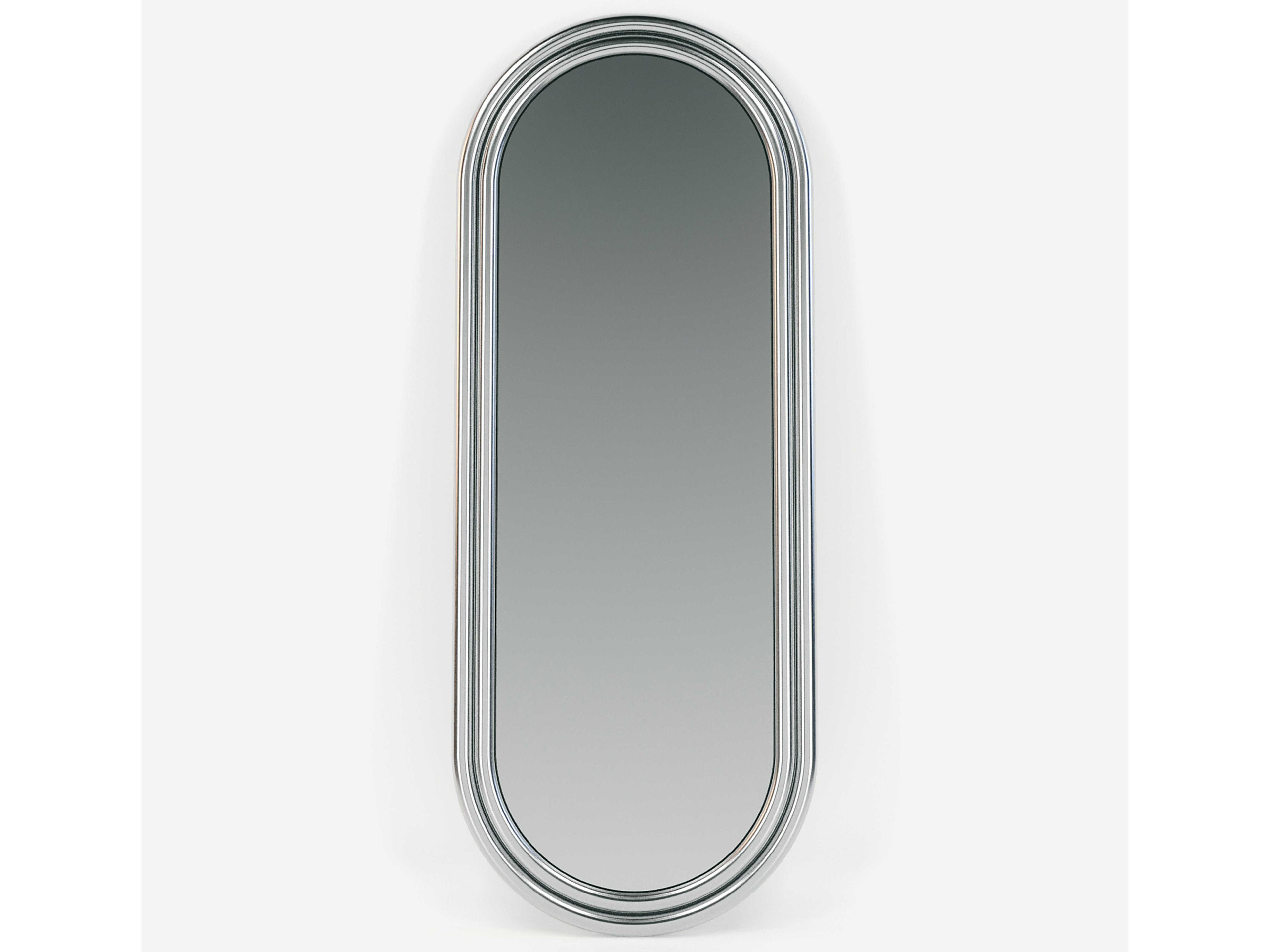 Union Home Dune Chrome Oval Floor Mirror