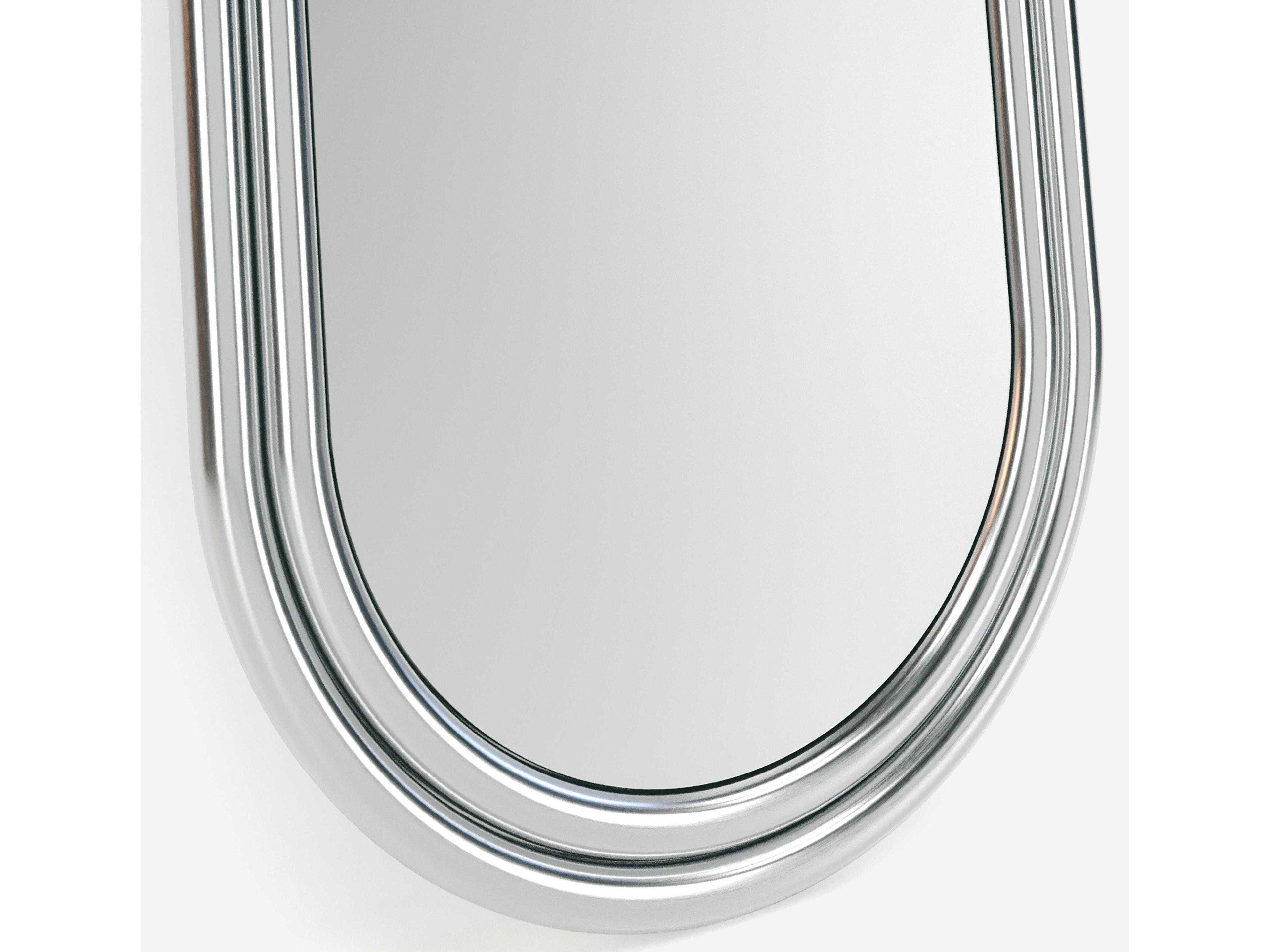 Union Home Dune Chrome Oval Floor Mirror