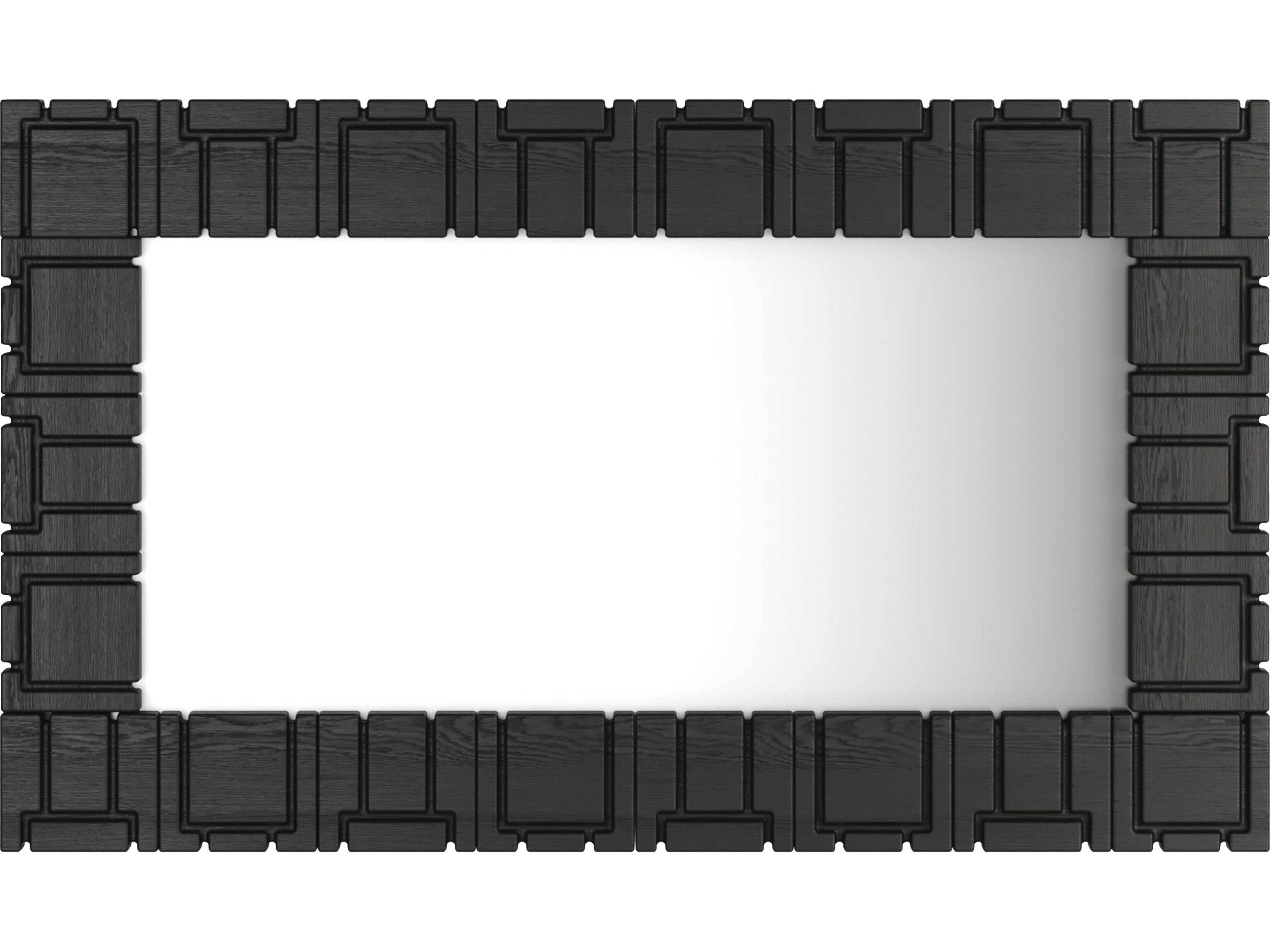 Union Home Brutalist Charcoal Rectangular Wall Mirror