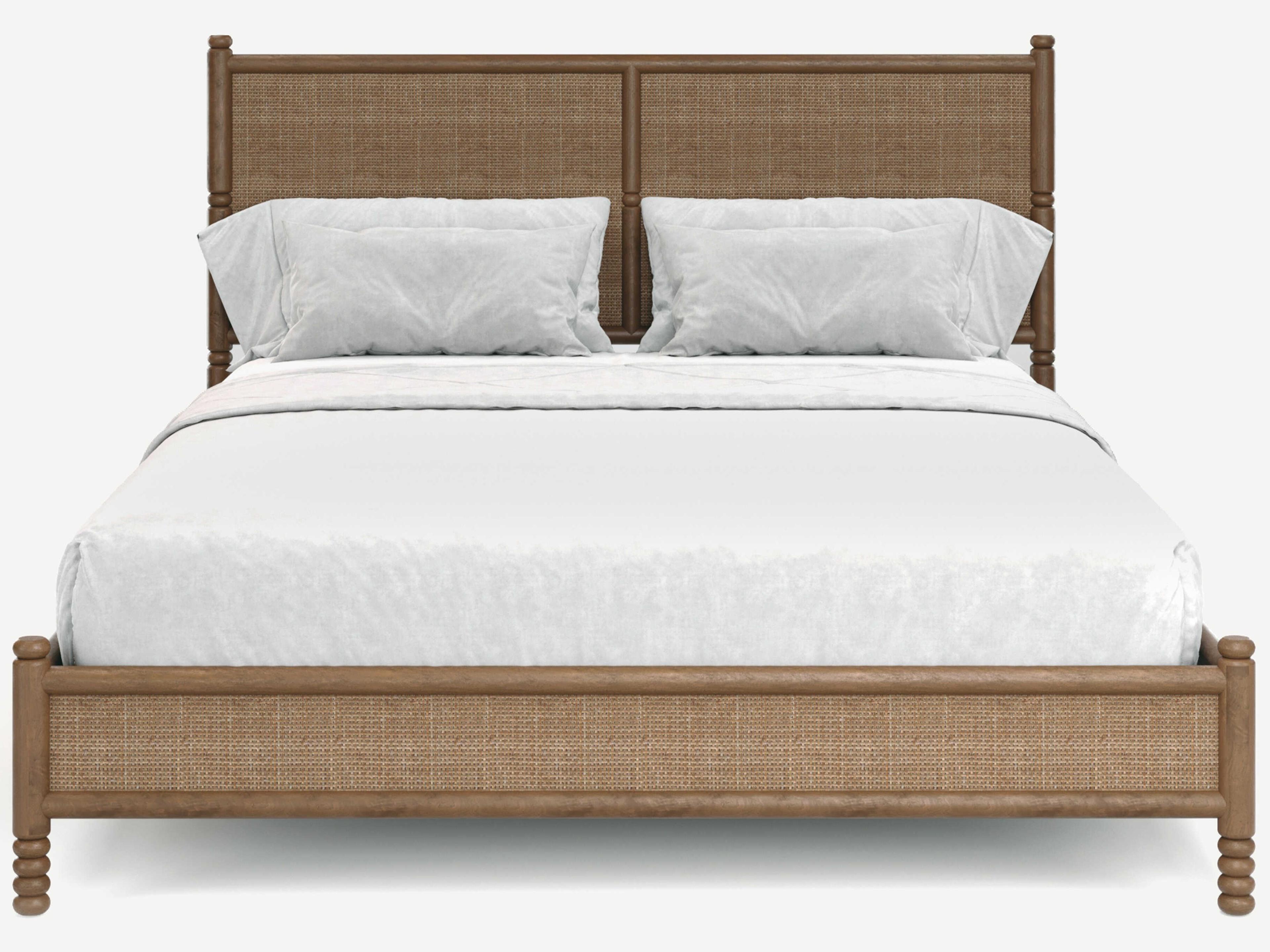 Union Home Molly Porto Dark Brown Acacia Wood Queen Platform Bed