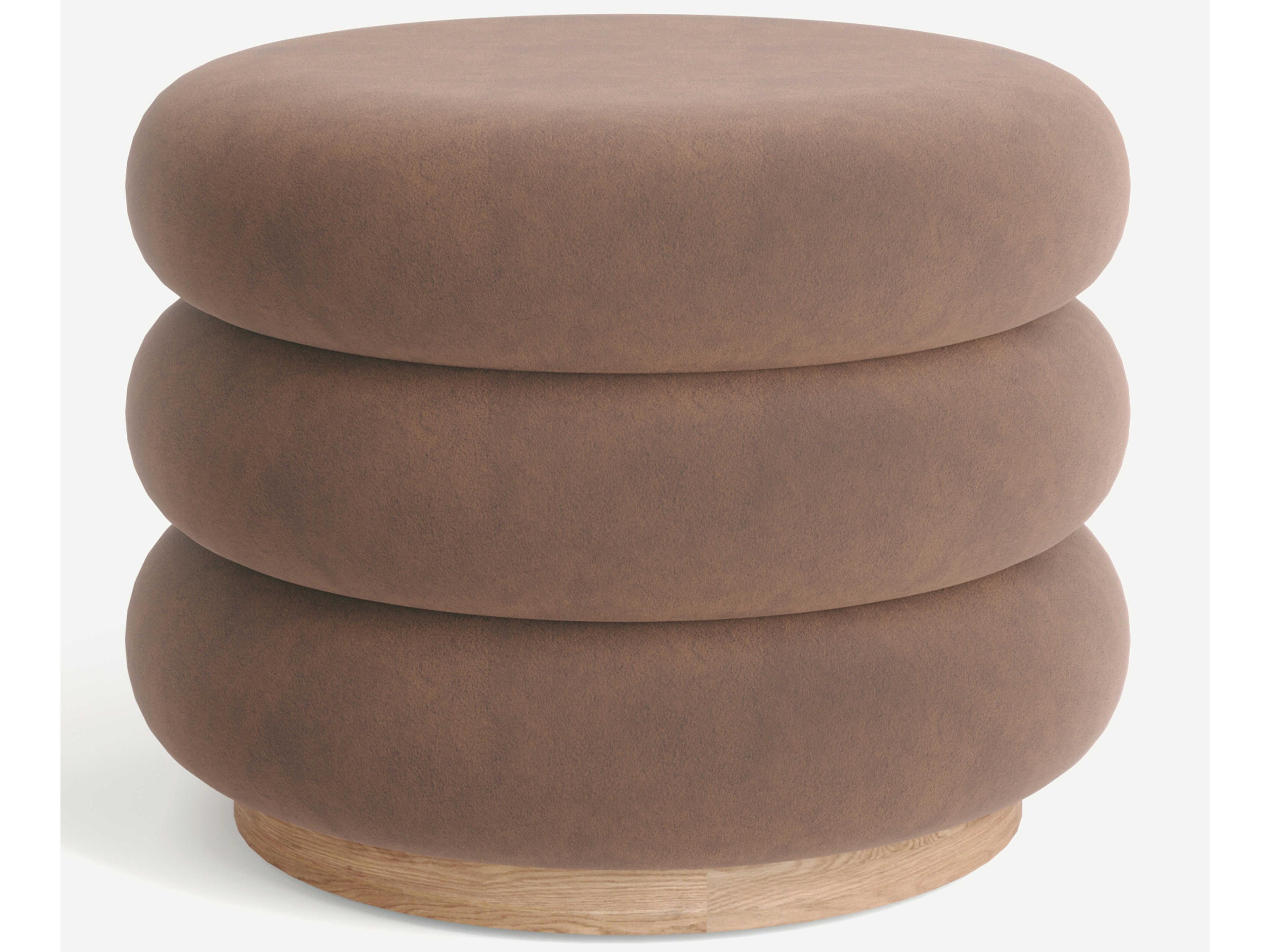 Parker Taupe Brown Upholstered Ottoman