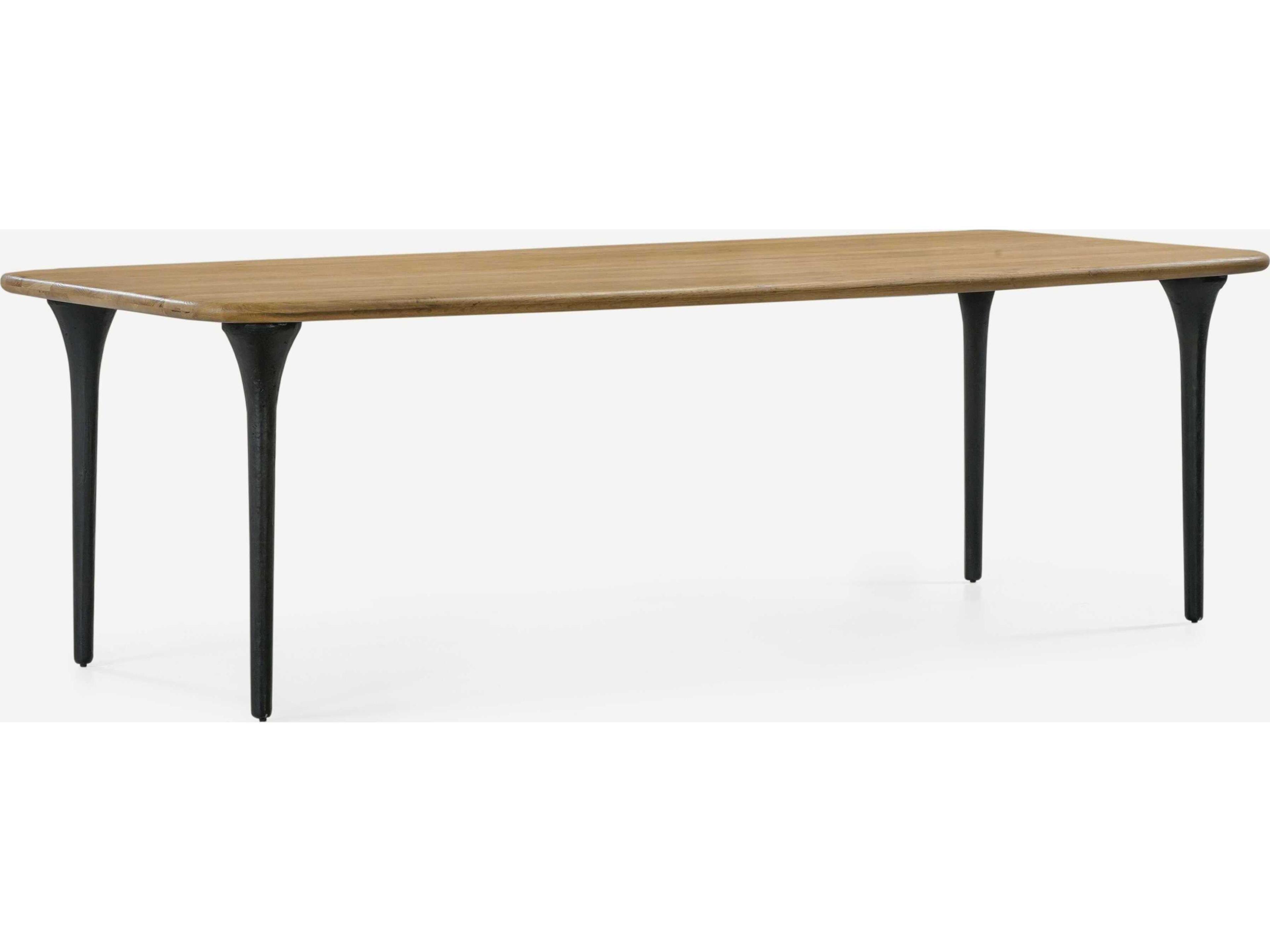 Etro Rectangular Wood Charcoal Burnt Oil Dining Table