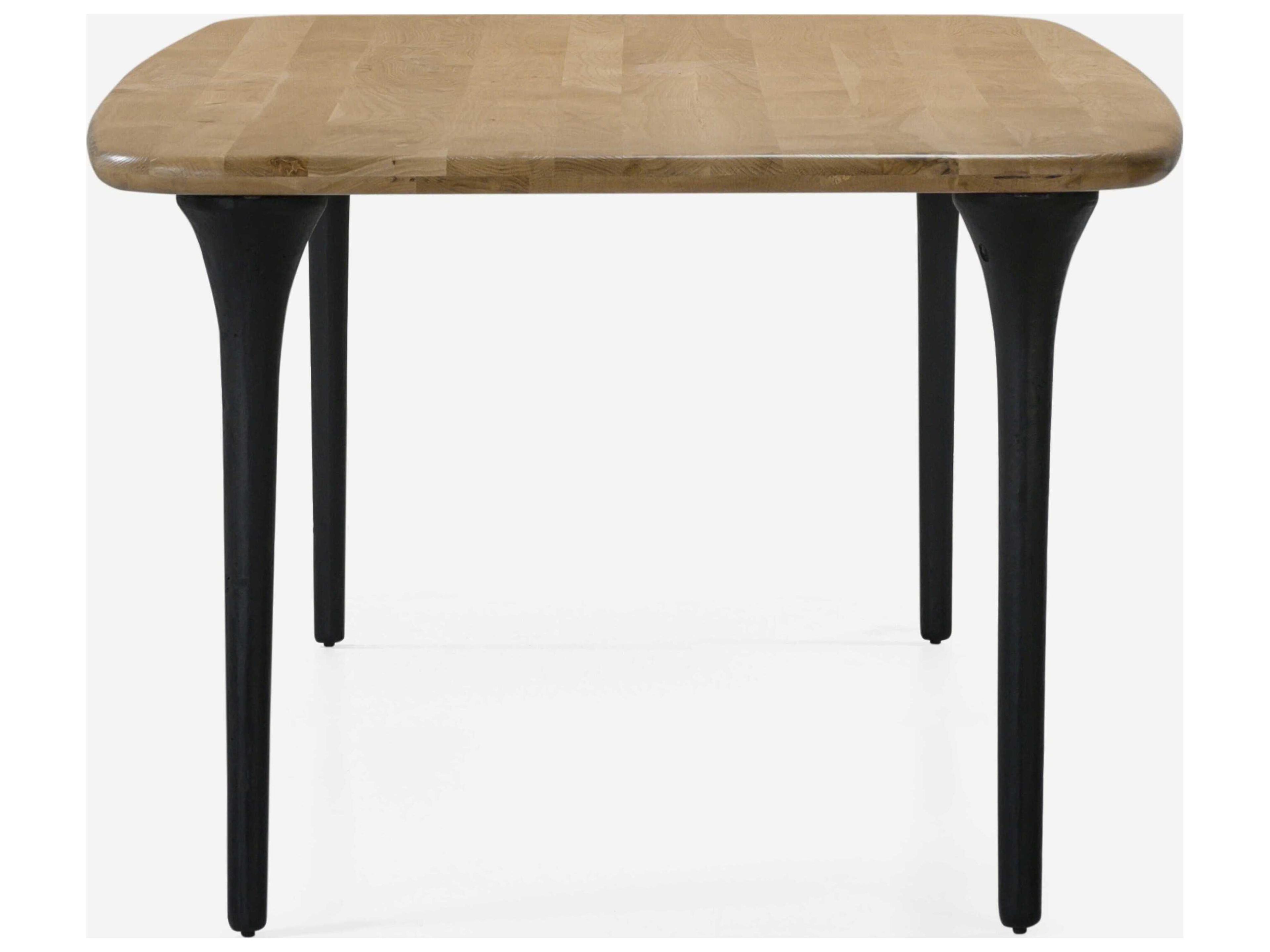 Union Home Etro Rectangular Wood Charcoal Burnt Oil Dining Table