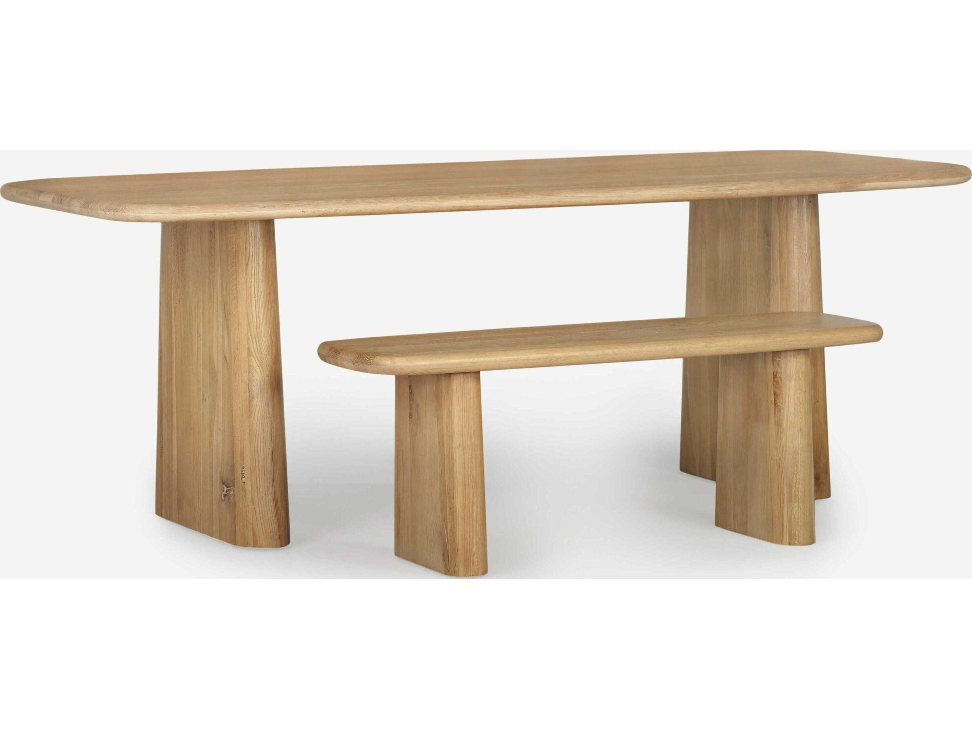 Union Home Laurel Rectangular Wood Natural Dining Table