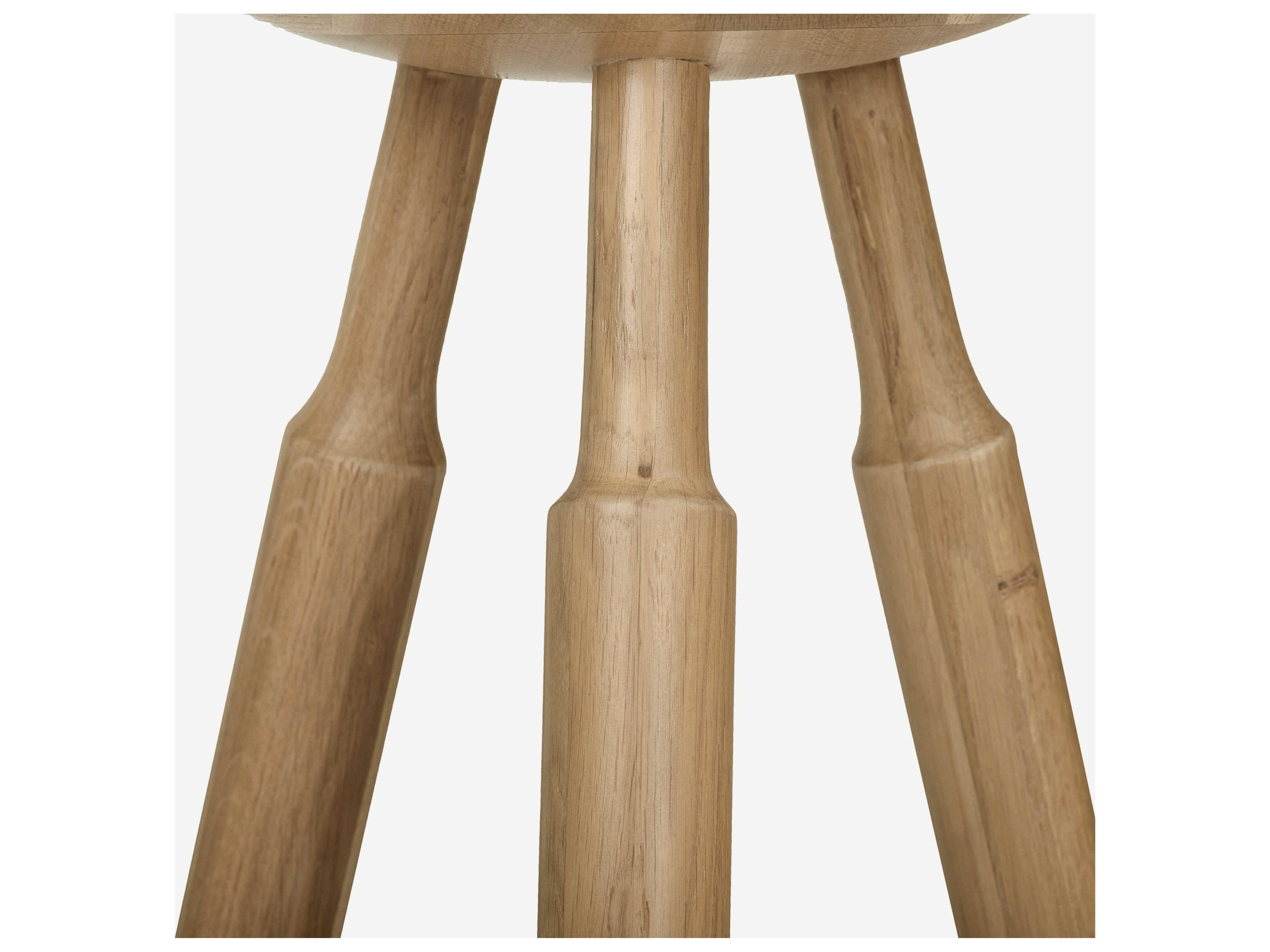 Union Home Dowel Natural Oak Wood Counter Stool