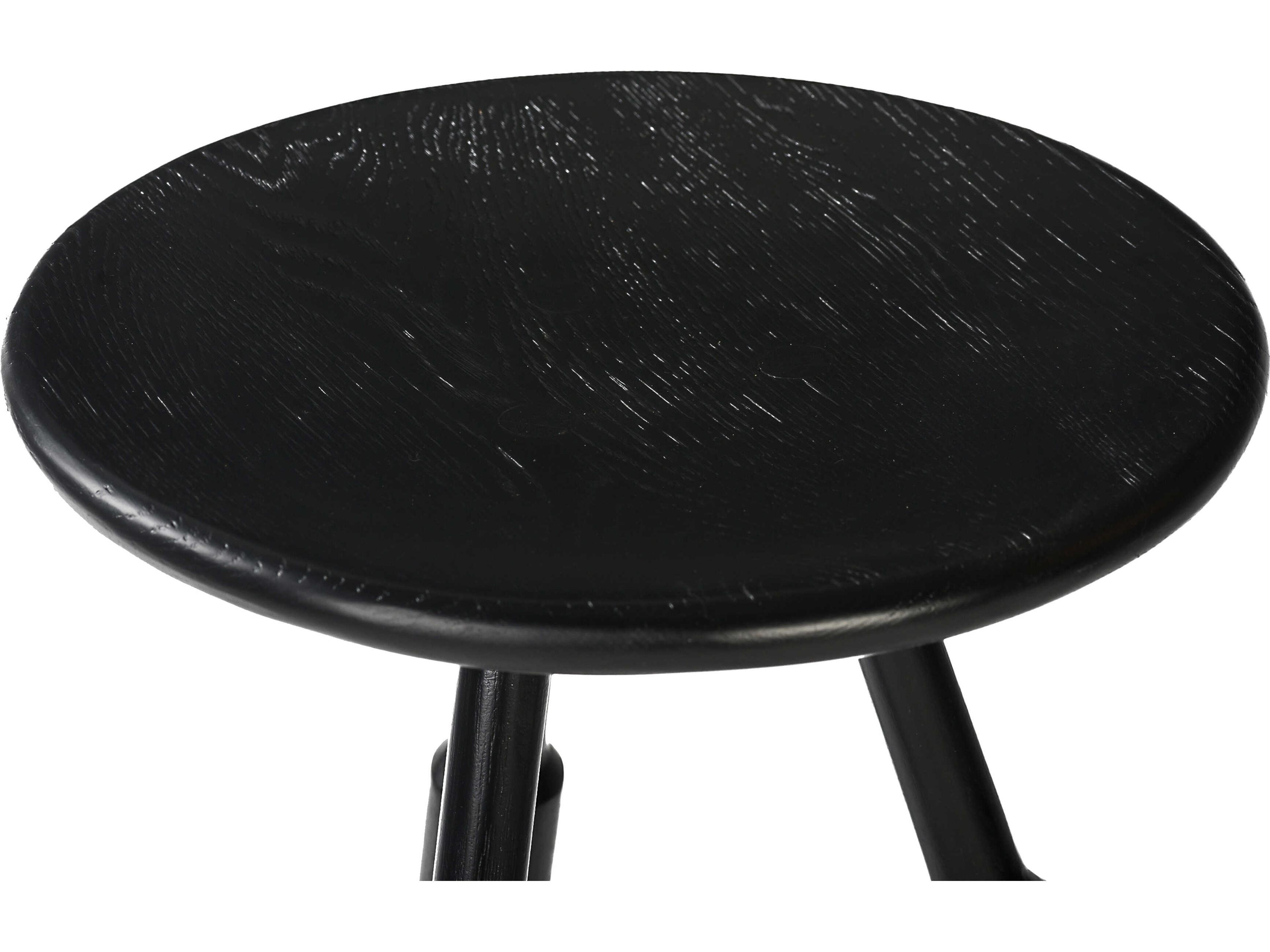 Union Home Dowel Charcoal Oak Wood Counter Stool