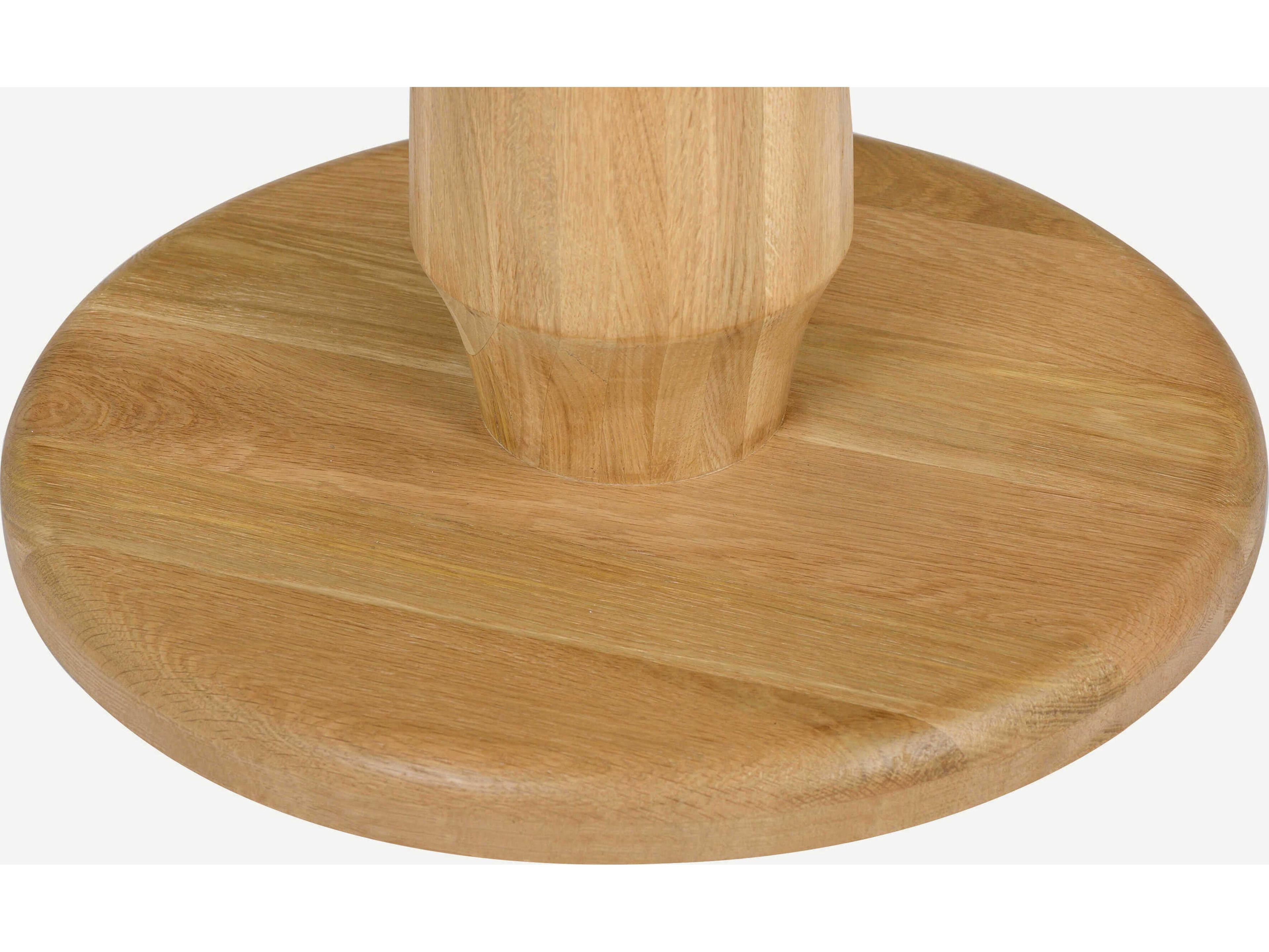 Union Home Dowel Round Wood Natural Dining Table
