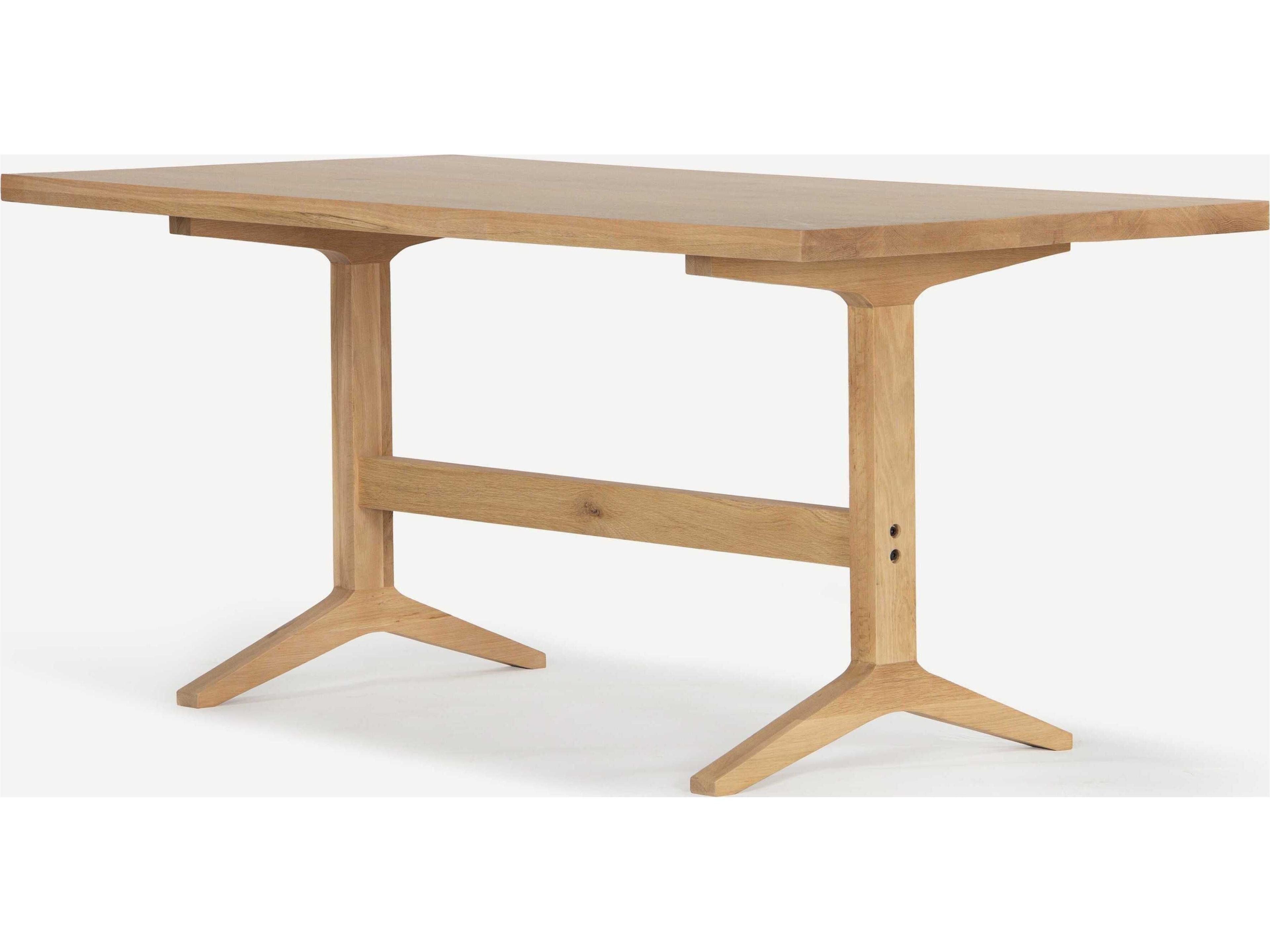 Union Home Denver Rectangular Wood Natural Dining Table