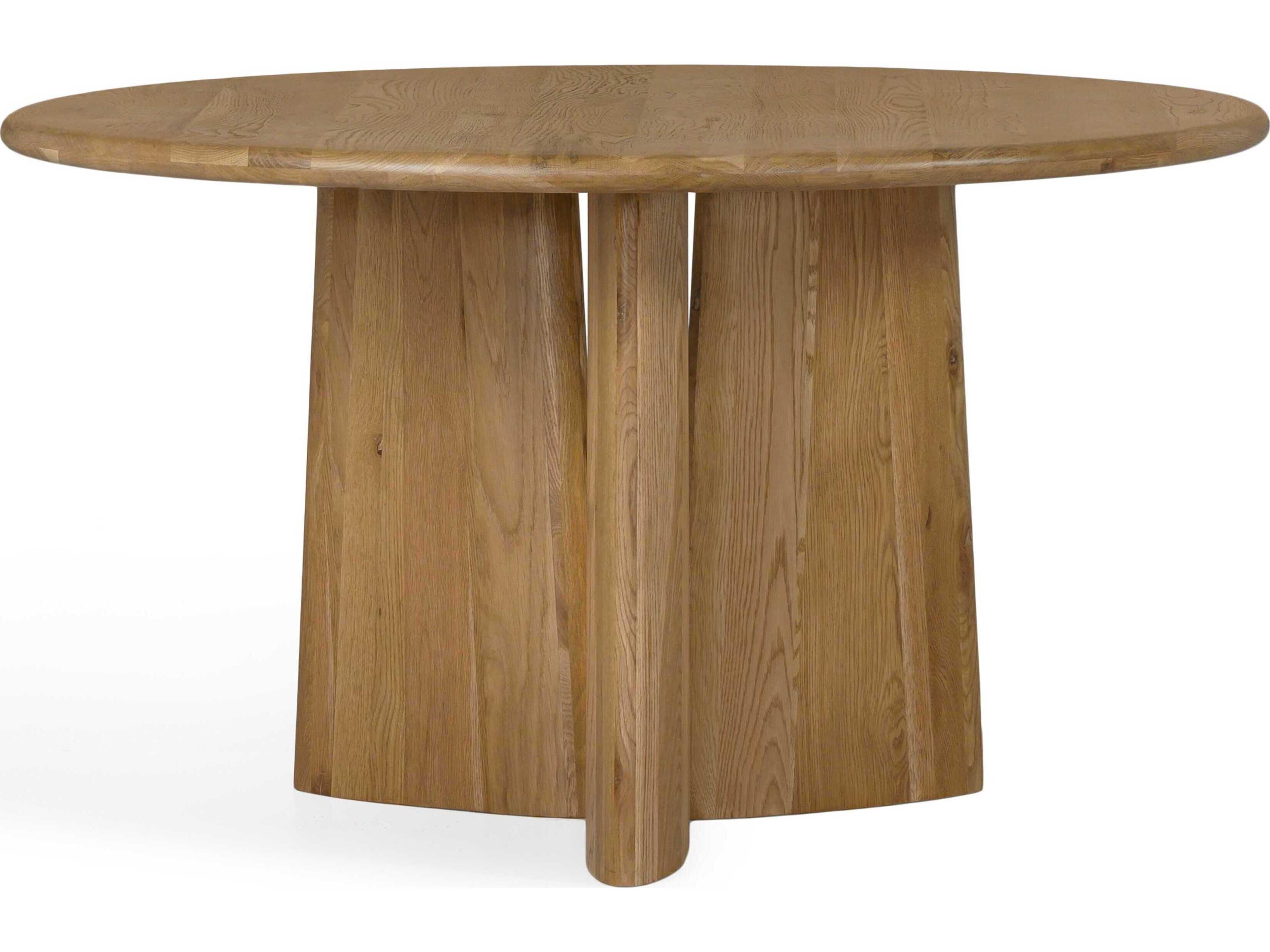 Laurel Round Wood Natural Dining Table