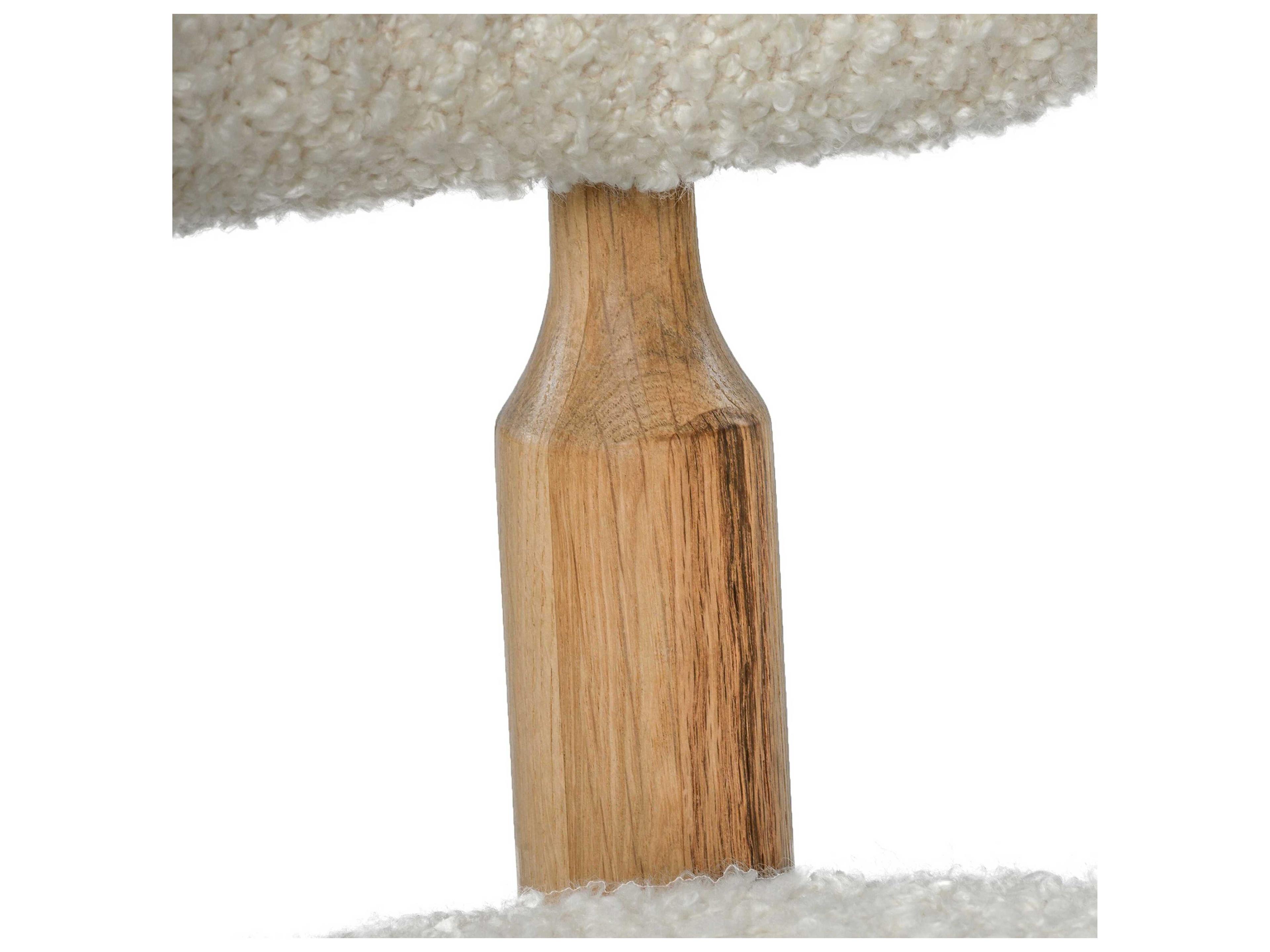 Union Home Centro Oak Wood Natural Upholstered Armless Dining Chair