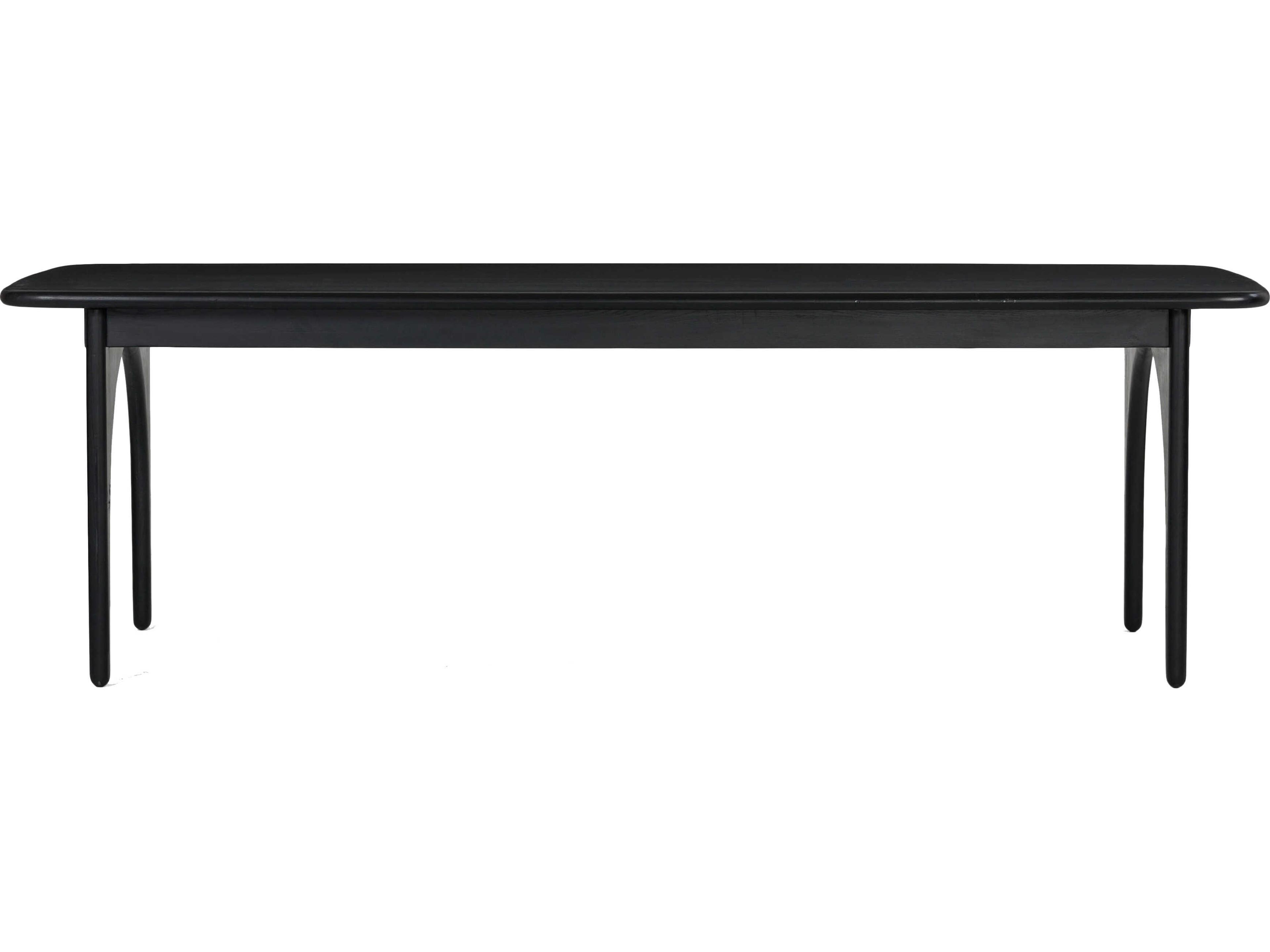 Union Home Luna Rectangular Wood Charcoal Dining Table