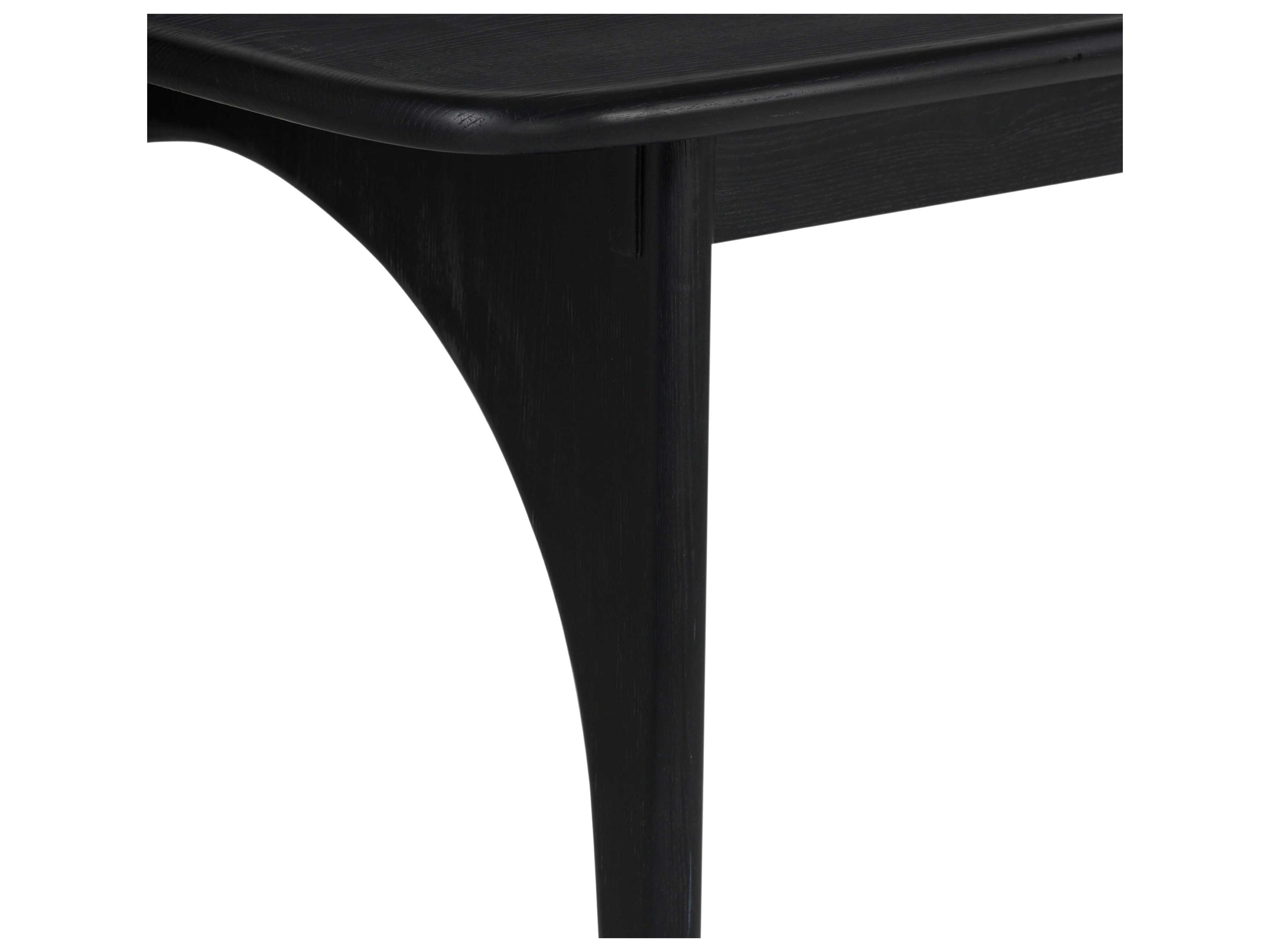 Union Home Luna Rectangular Wood Charcoal Dining Table