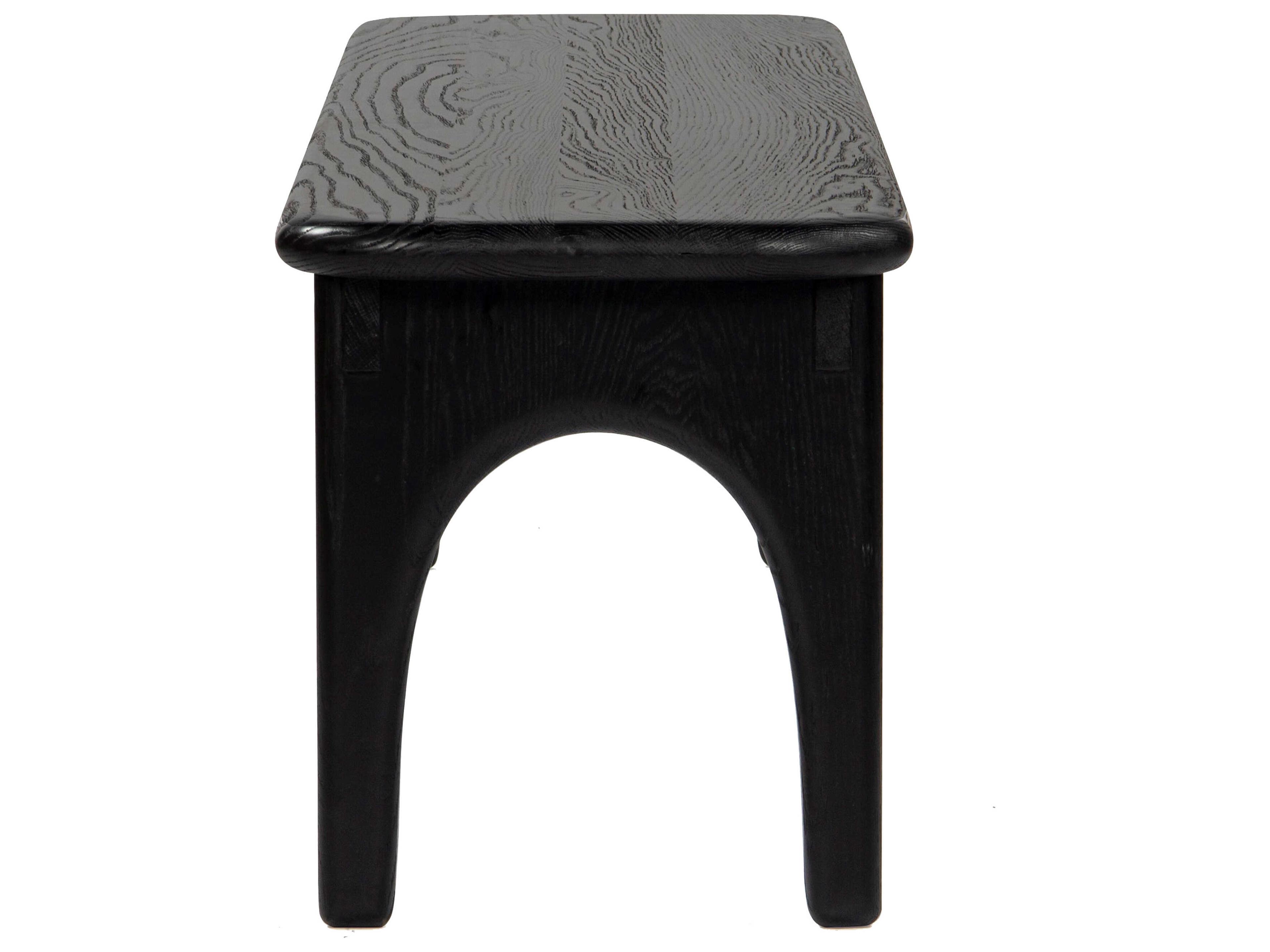 Union Home Luna Charcoal Black Accent Bench