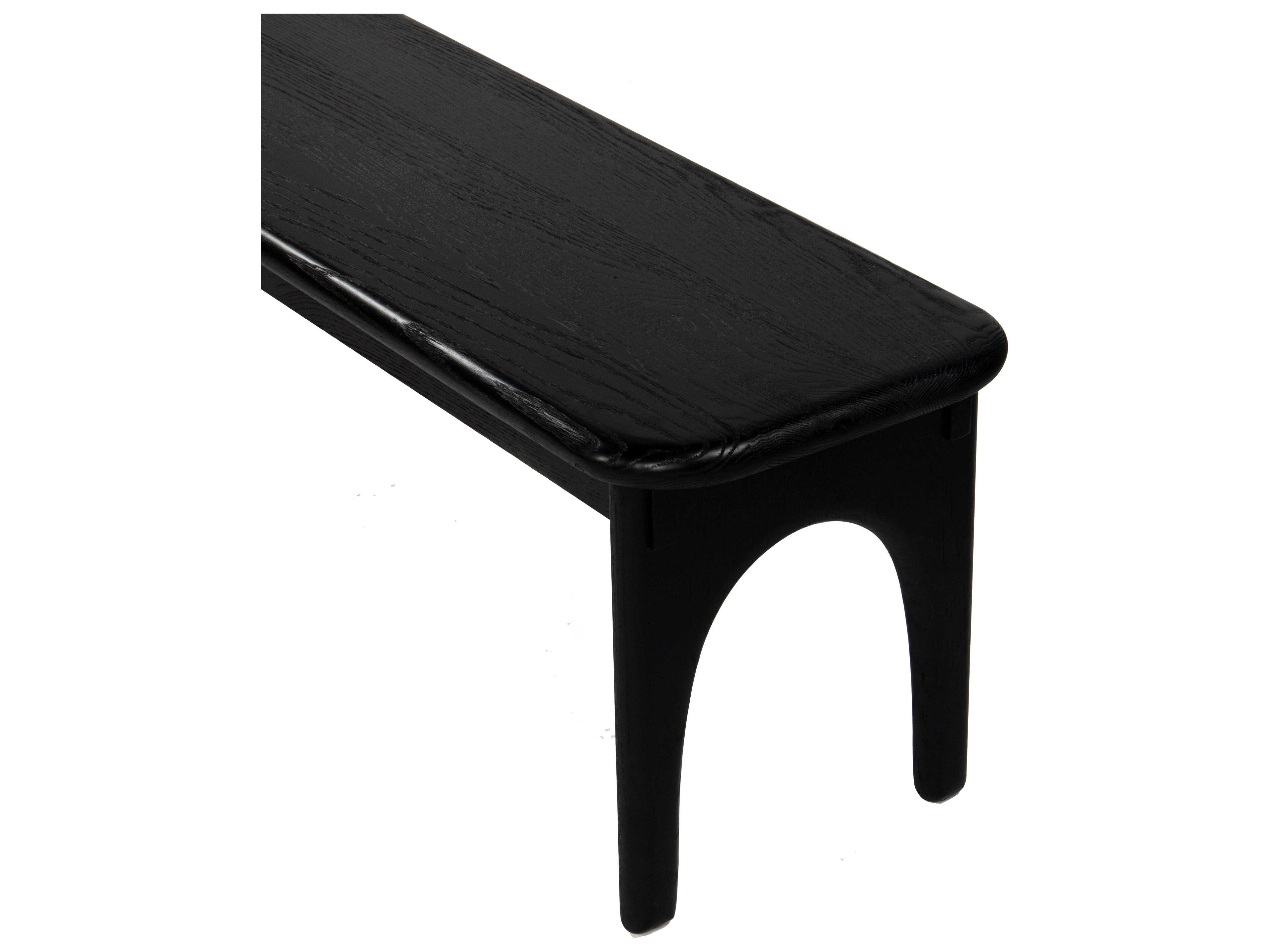 Union Home Luna Charcoal Black Accent Bench