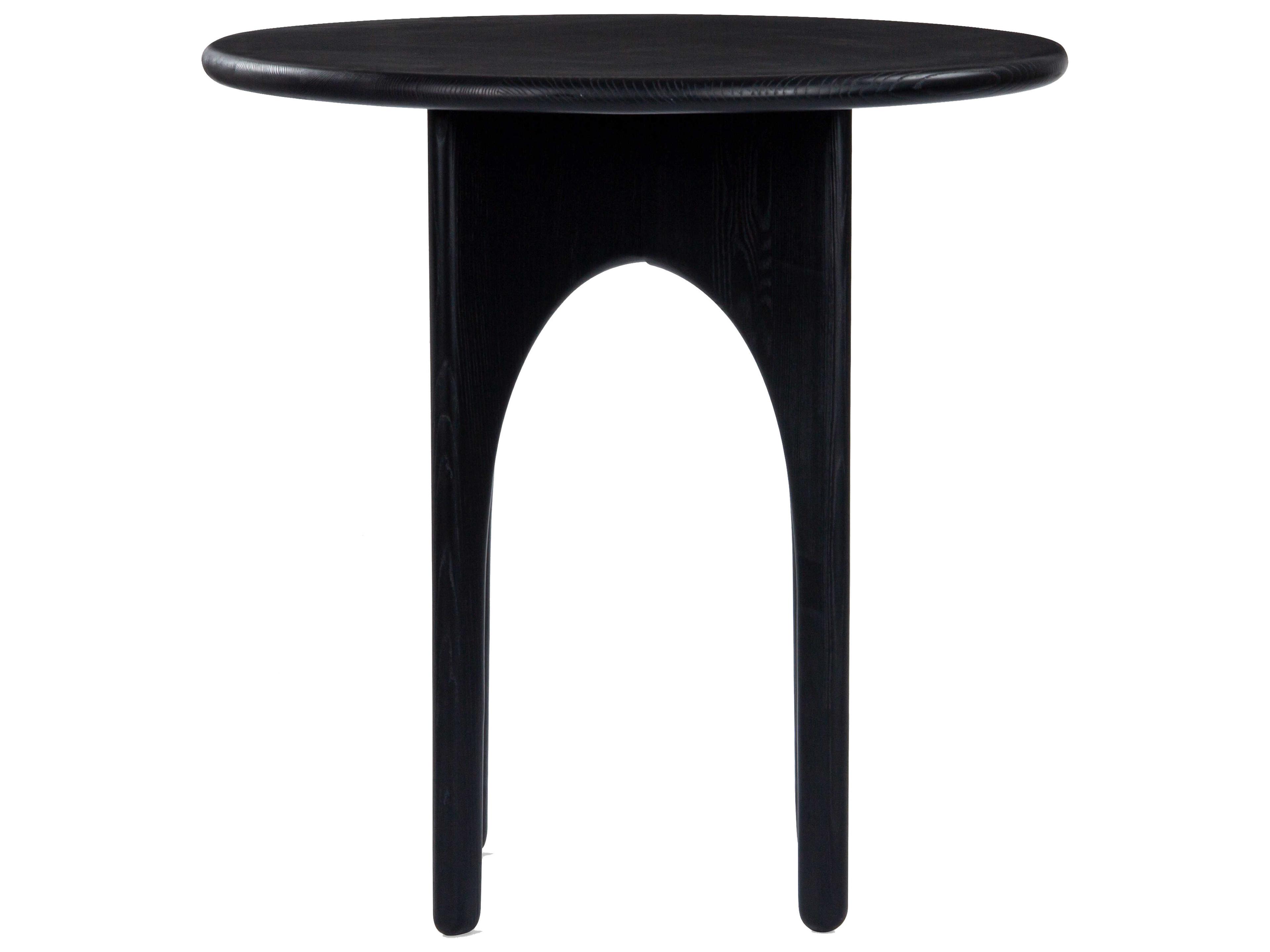 Union Home Luna Round Wood Charcoal Dining Table