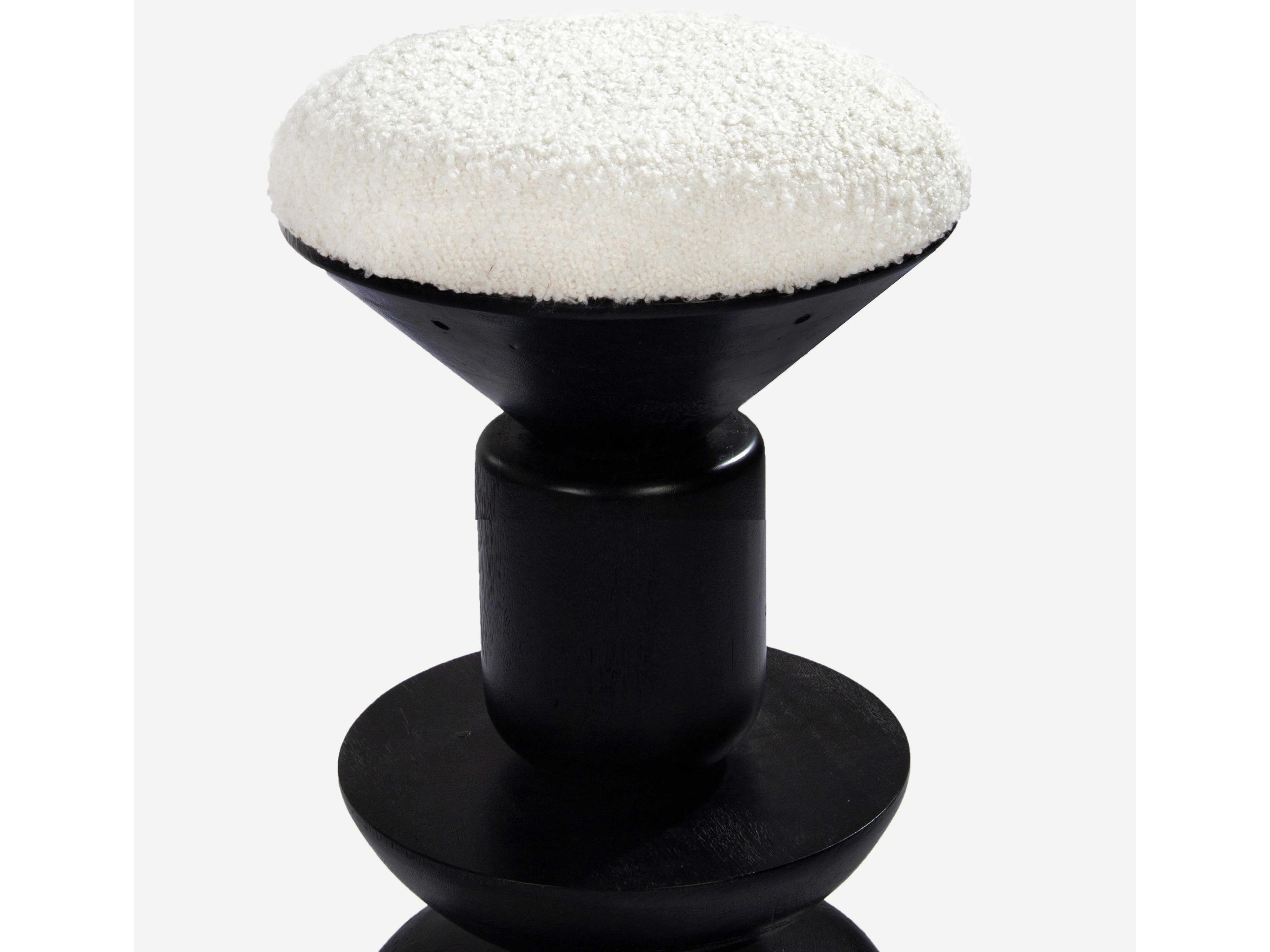 Union Home Kebab Charcoal Upholstered Hardwood Counter Stool