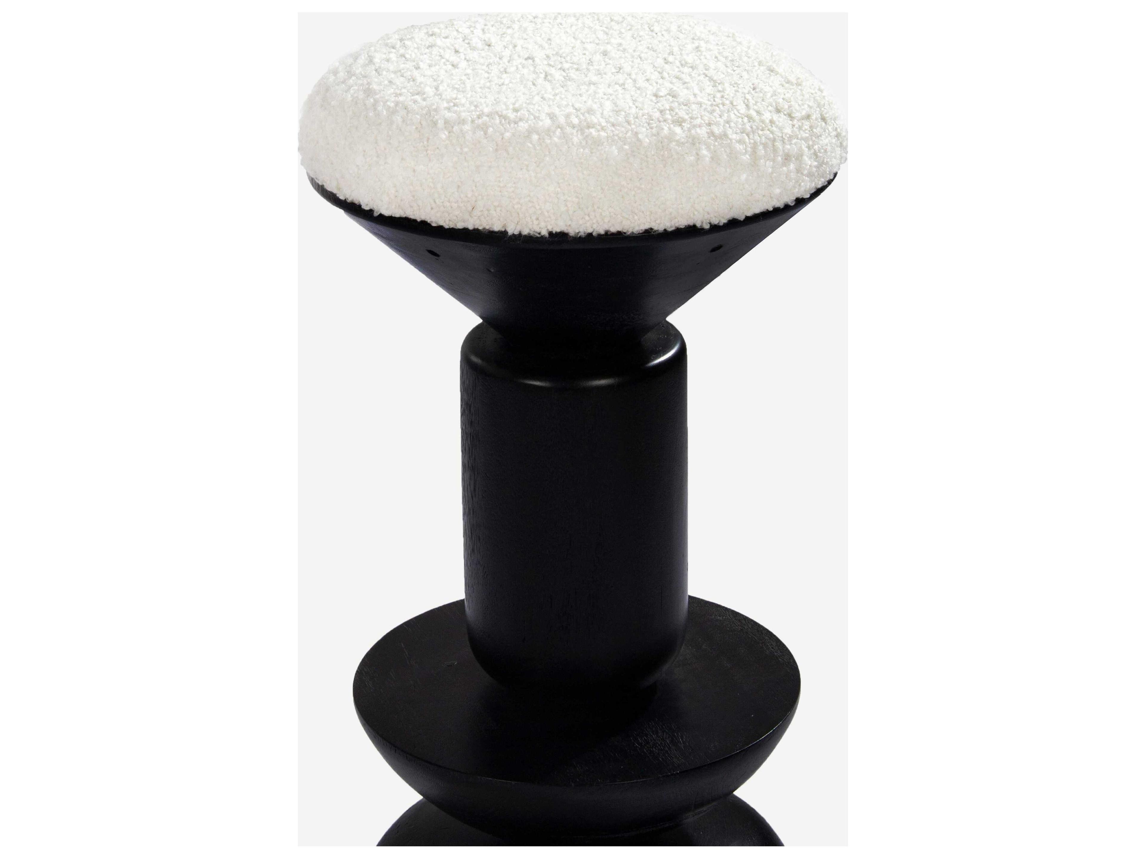 Union Home Kebab Charcoal Upholstered Hardwood Bar Stool