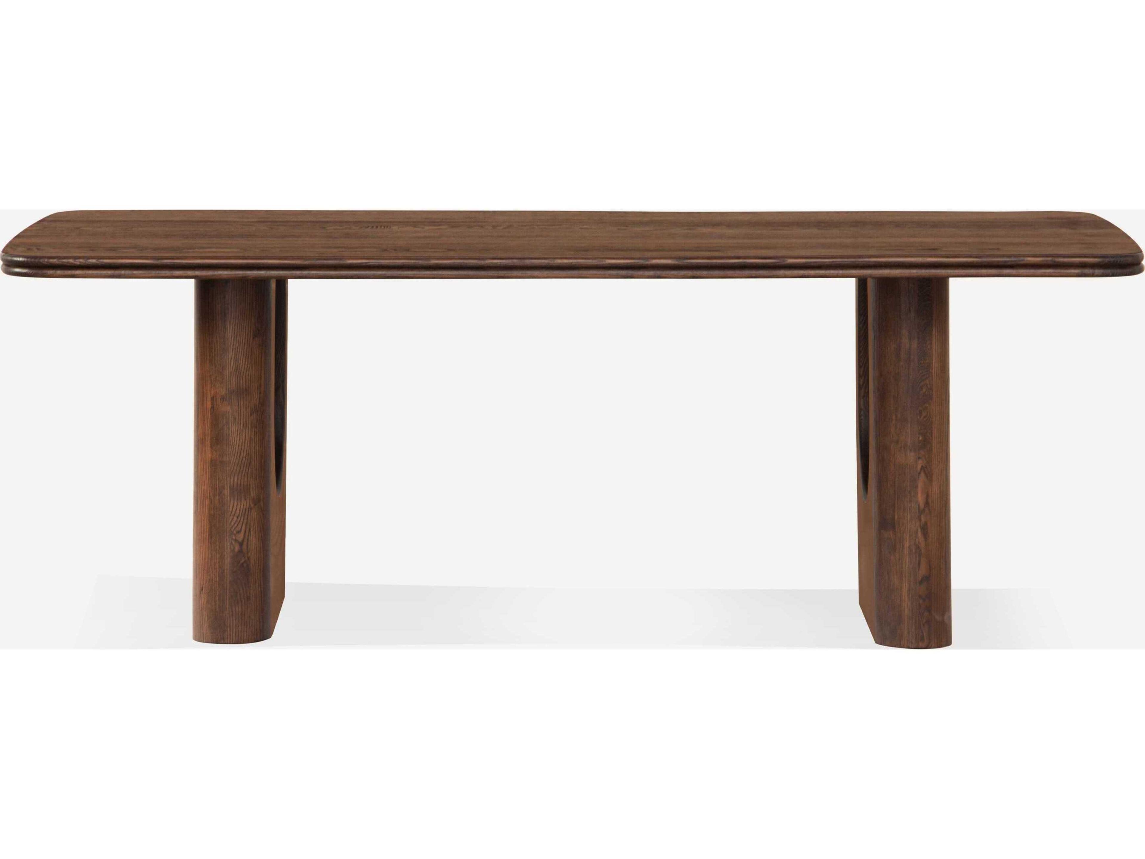 Union Home Layered Rectangular Wood Brown Dining Table