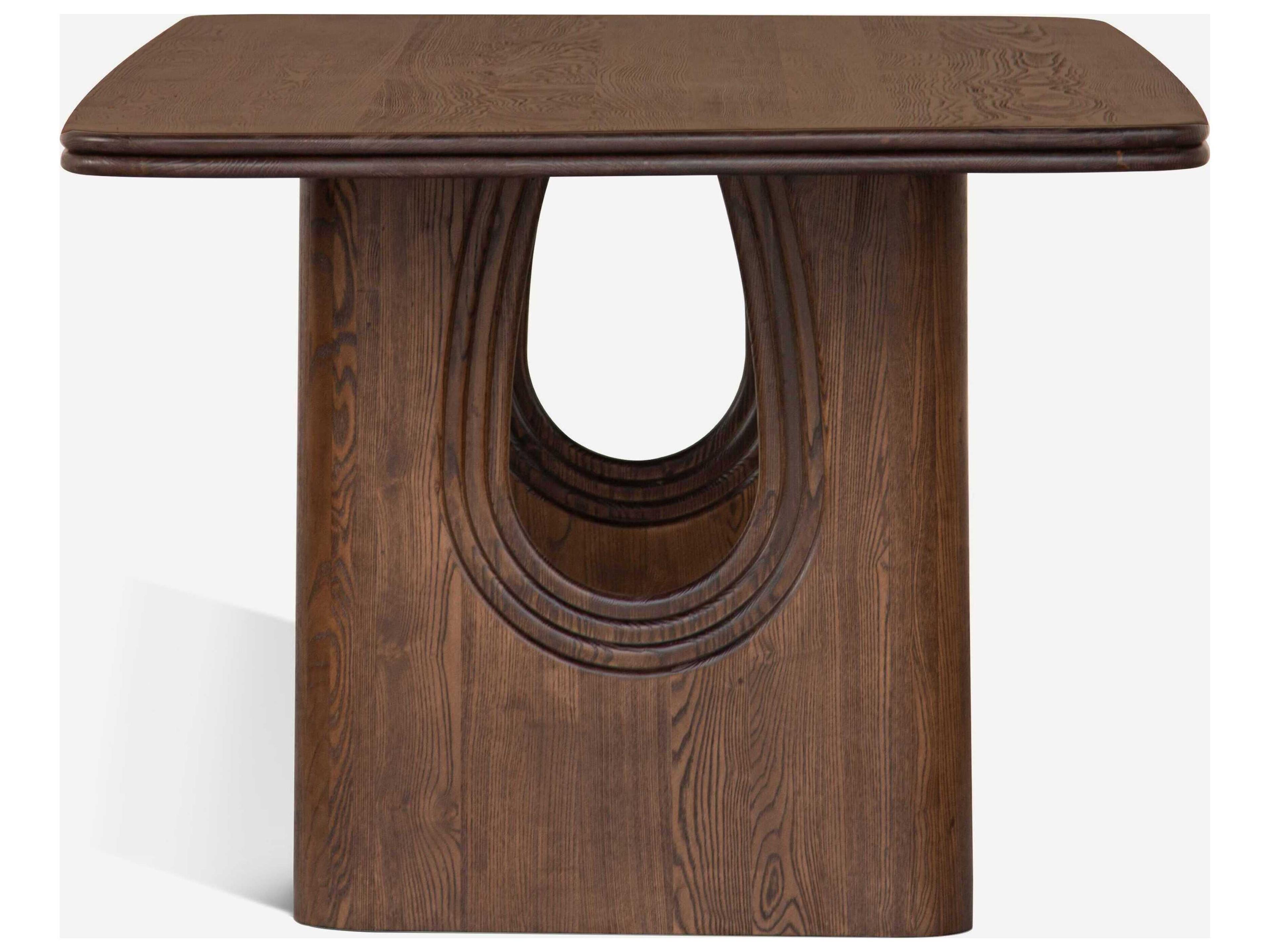 Union Home Layered Rectangular Wood Brown Dining Table