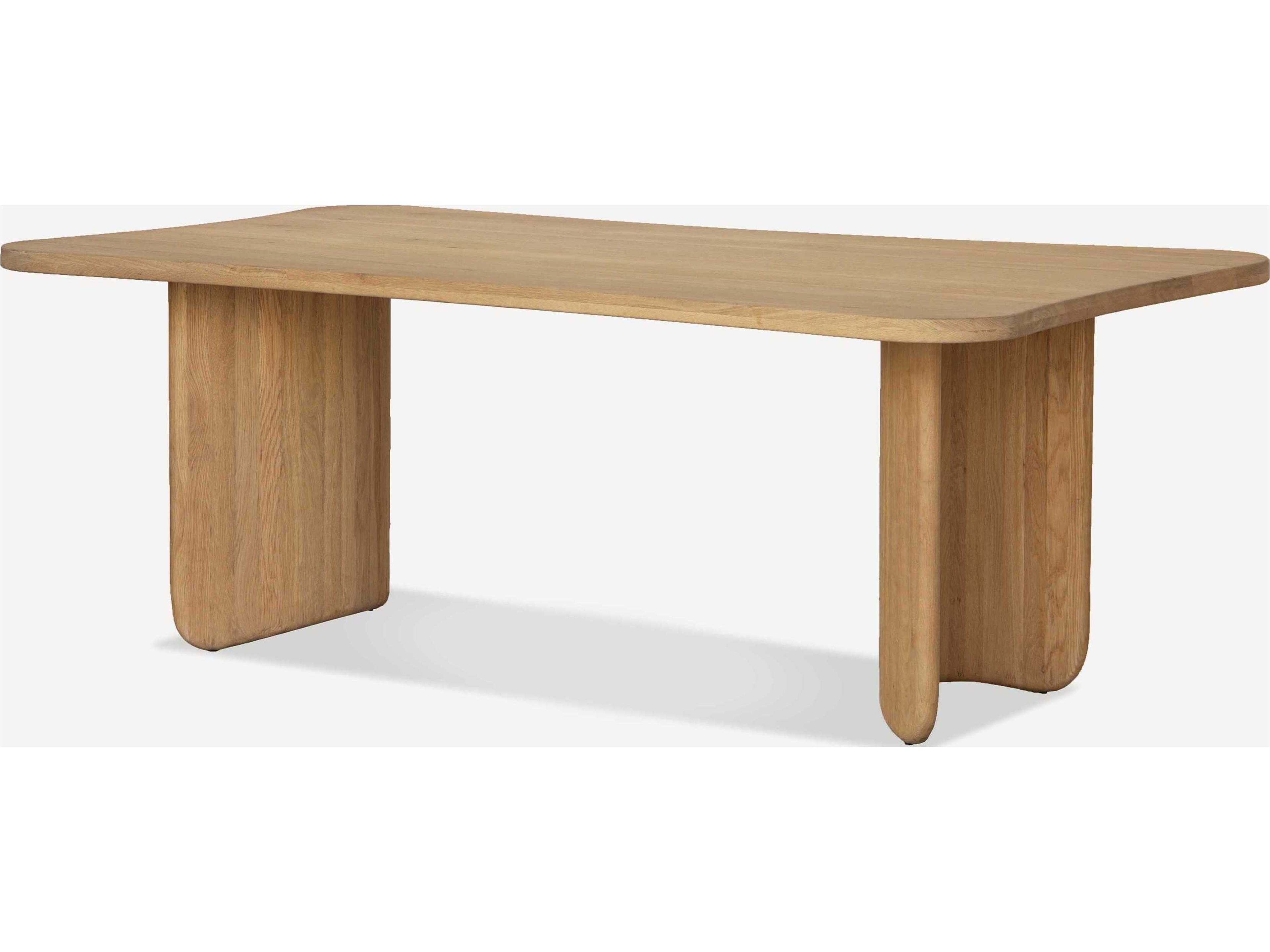Union Home Tidal Rectangular Wood Natural Dining Table