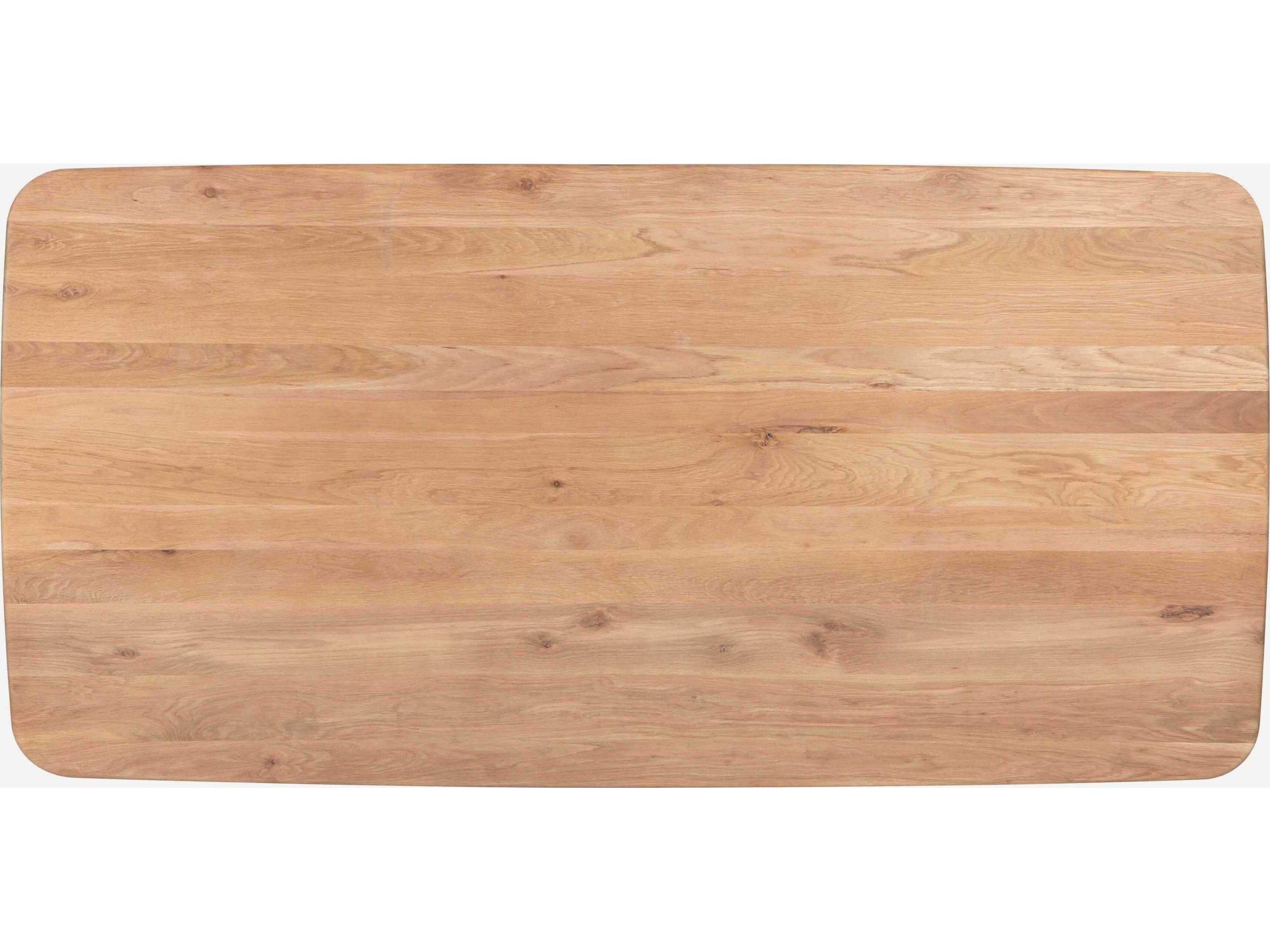 Union Home Layered Rectangular Wood Natural Dining Table