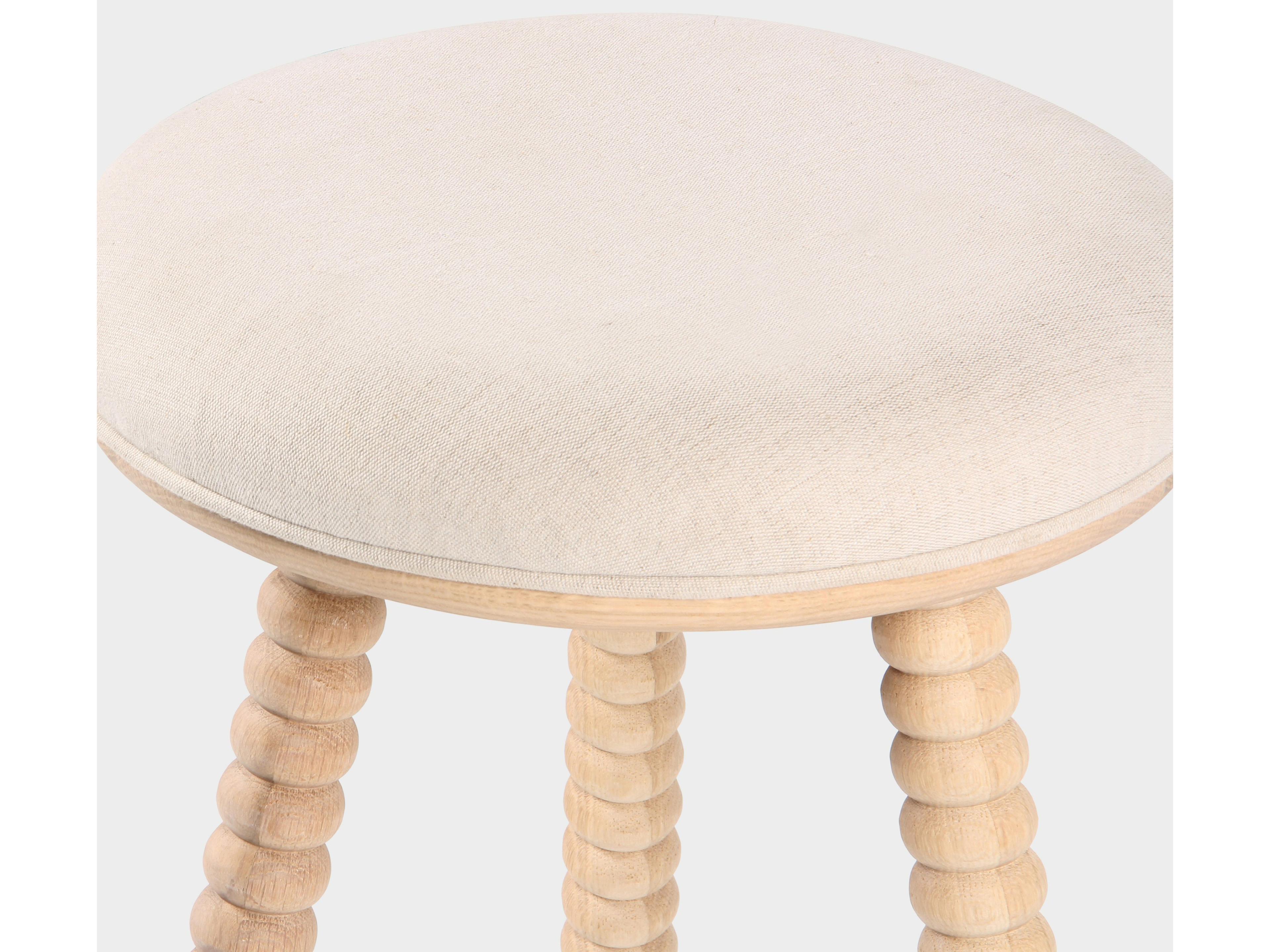 Union Home Twist Natural Upholstered Oak Wood Counter Stool