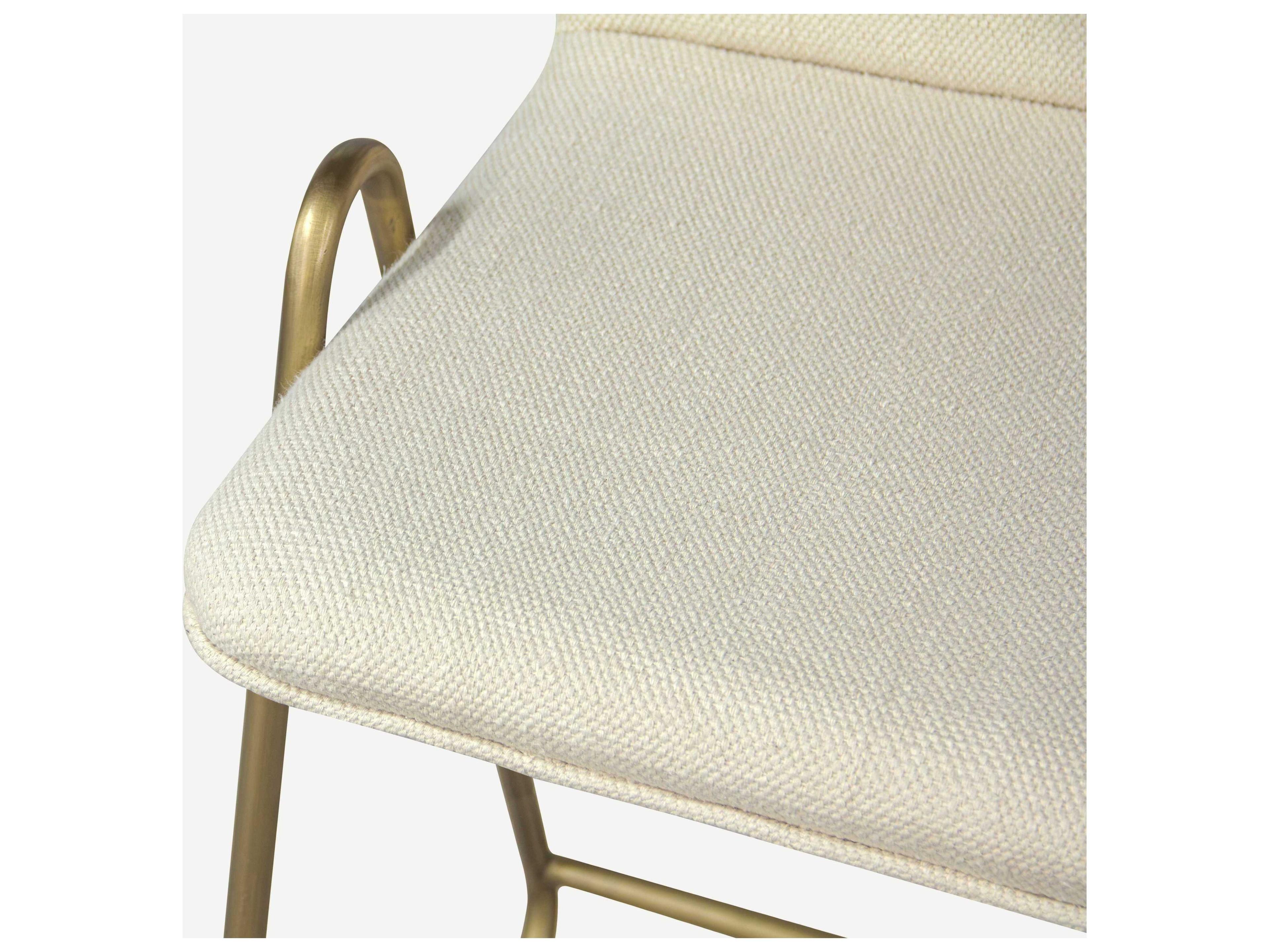 Union Home Corsica Antique Brass Upholstered Counter Stool