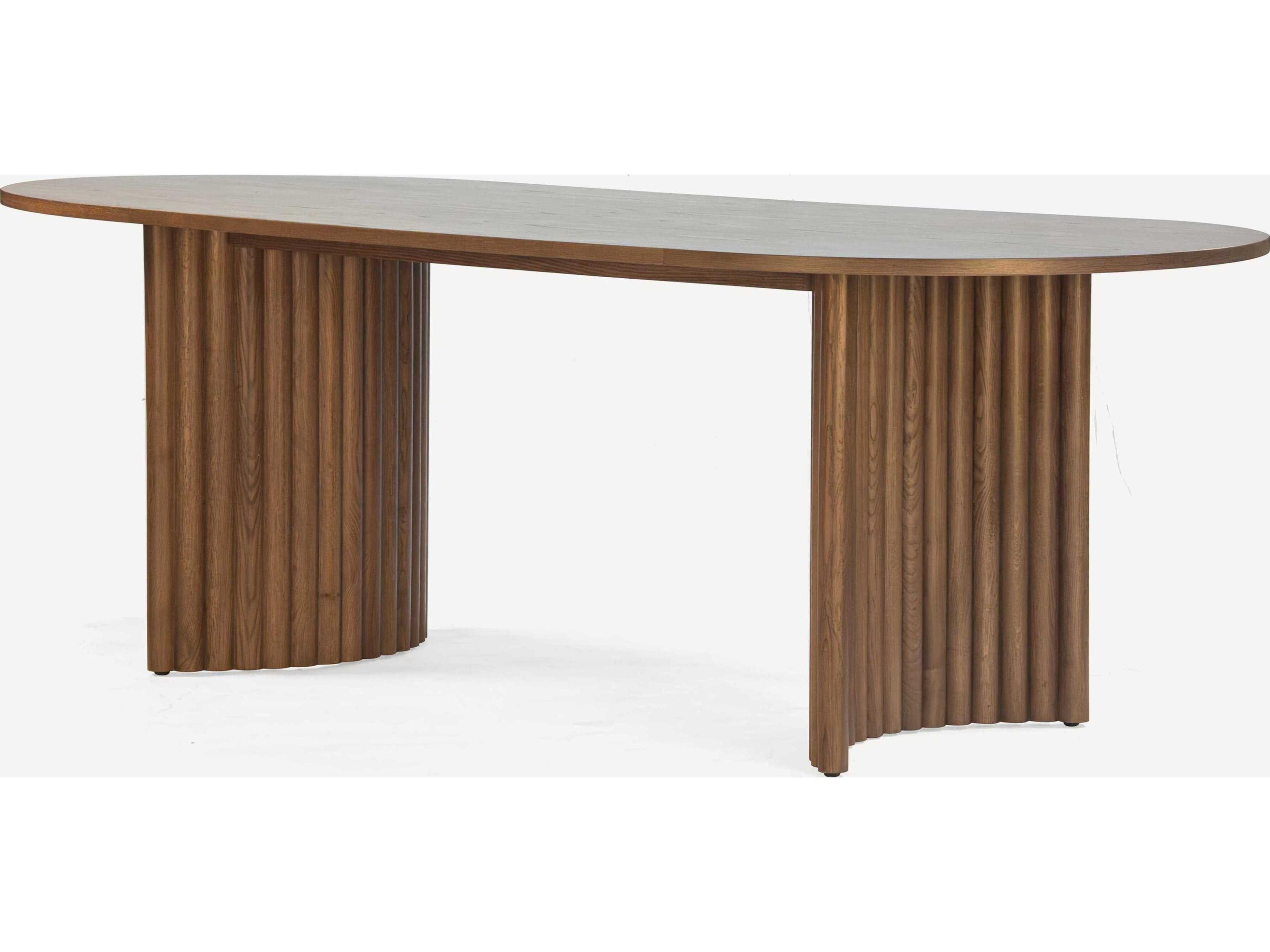 Accord Oval Wood Smoked Oak Dining Table