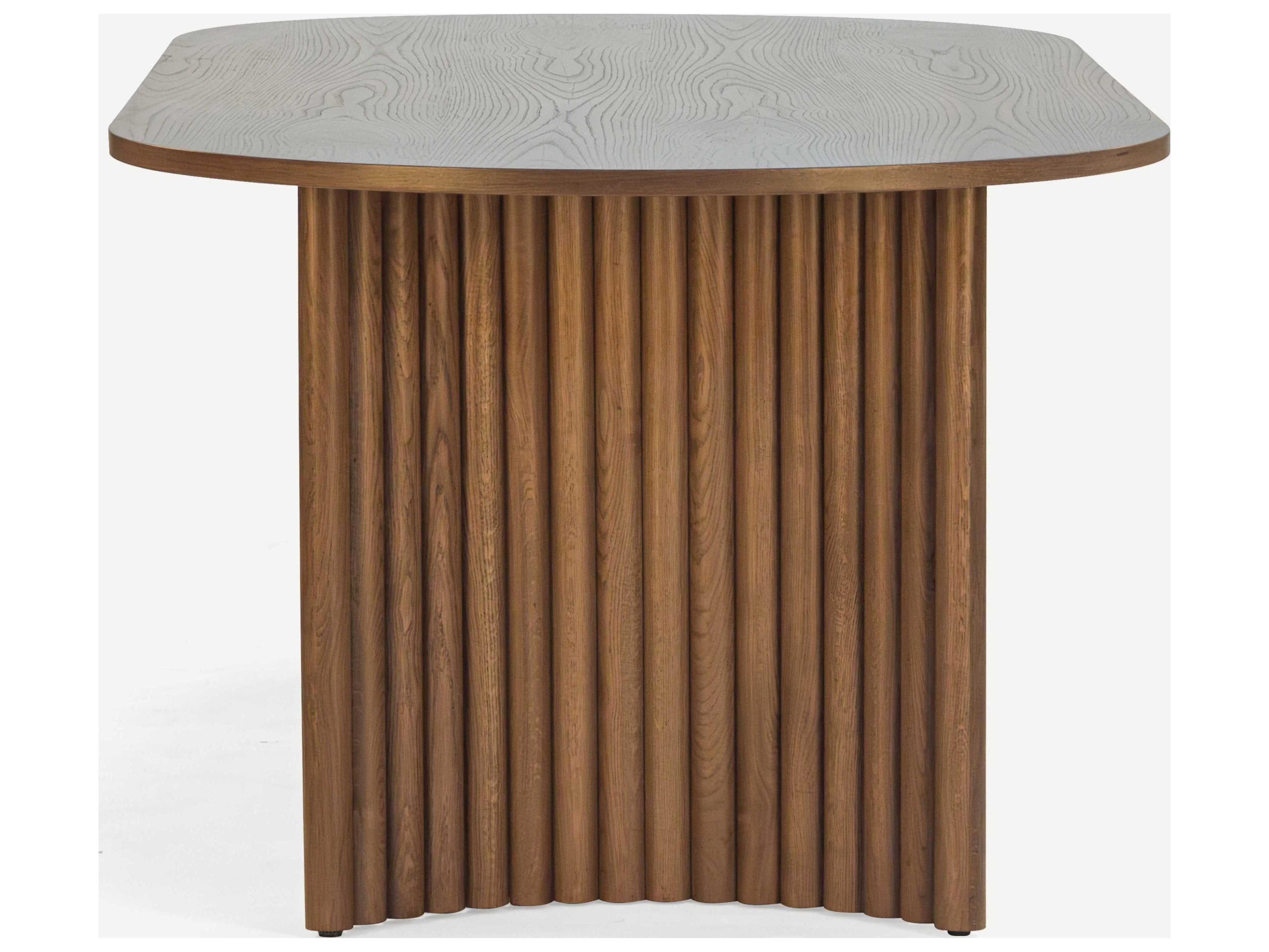 Union Home Accord Oval Wood Smoked Oak Dining Table