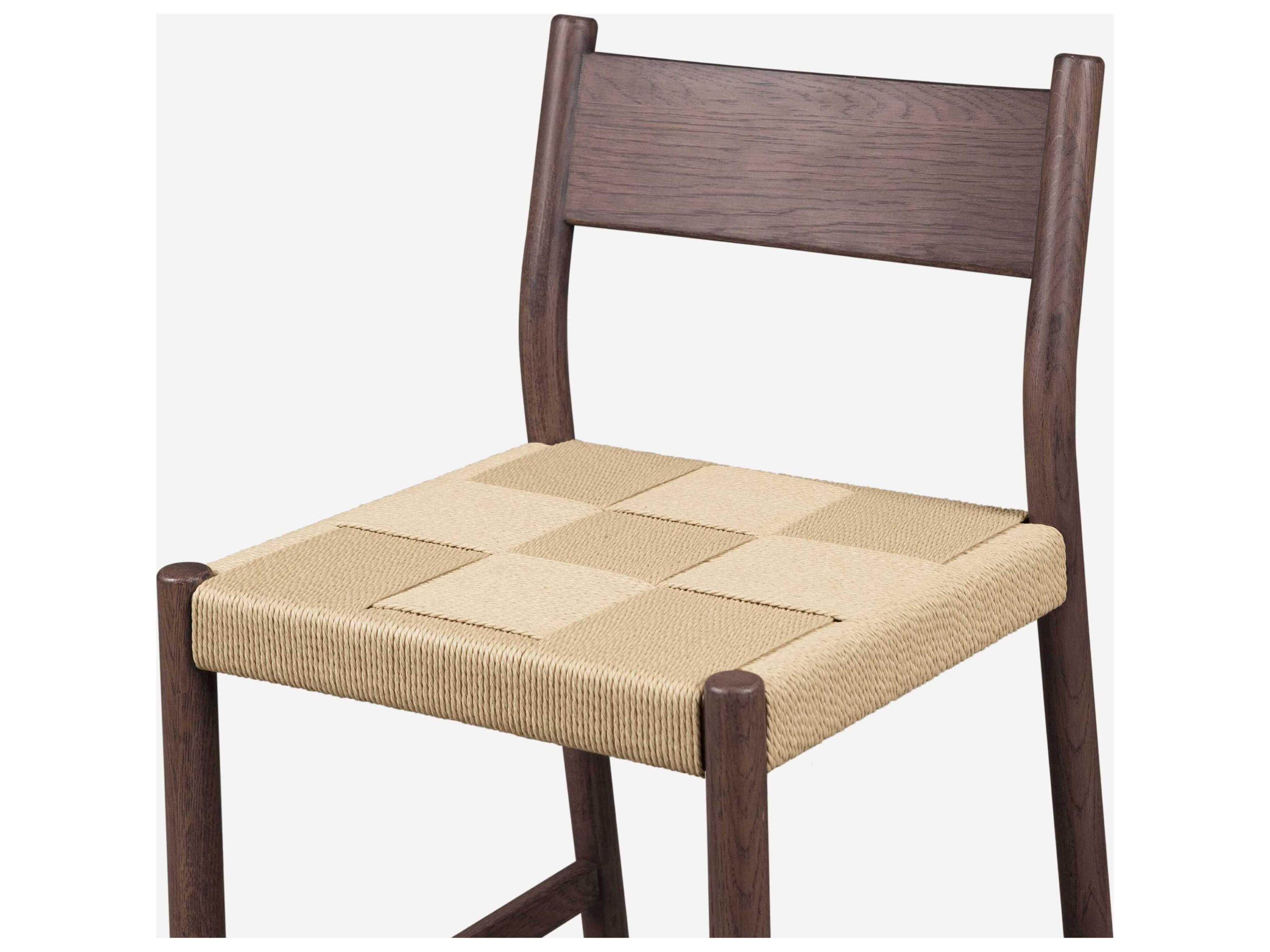 Union Home Asher Walnut Oak Wood Counter Stool