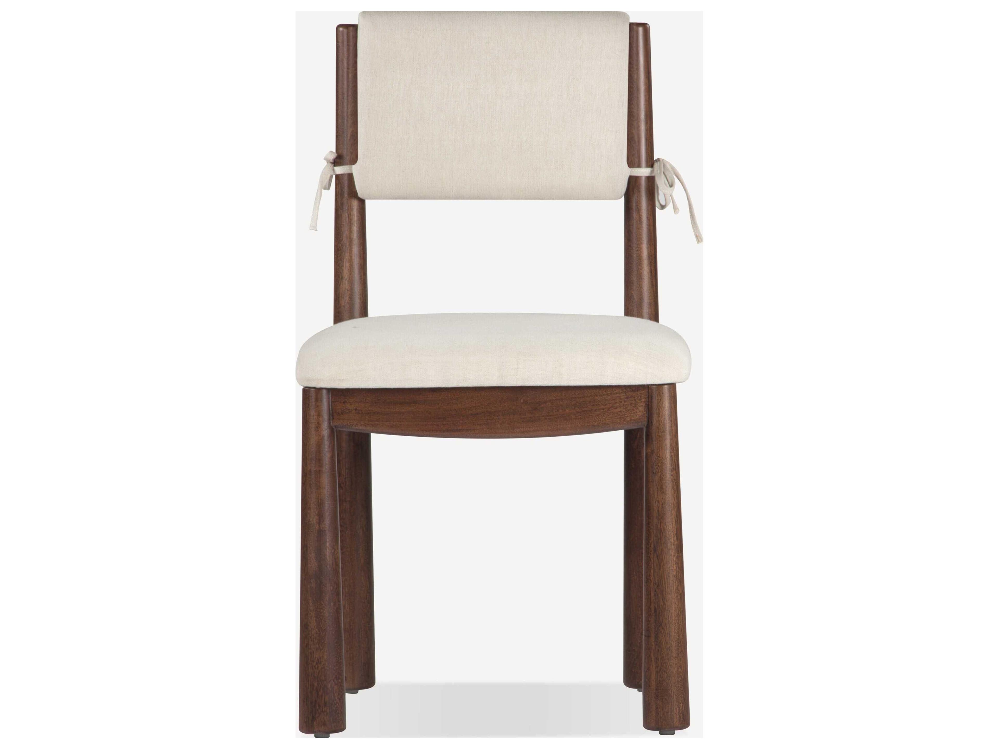 Union Home Cece Acacia Wood Brown Upholstered Armless Dining Chair