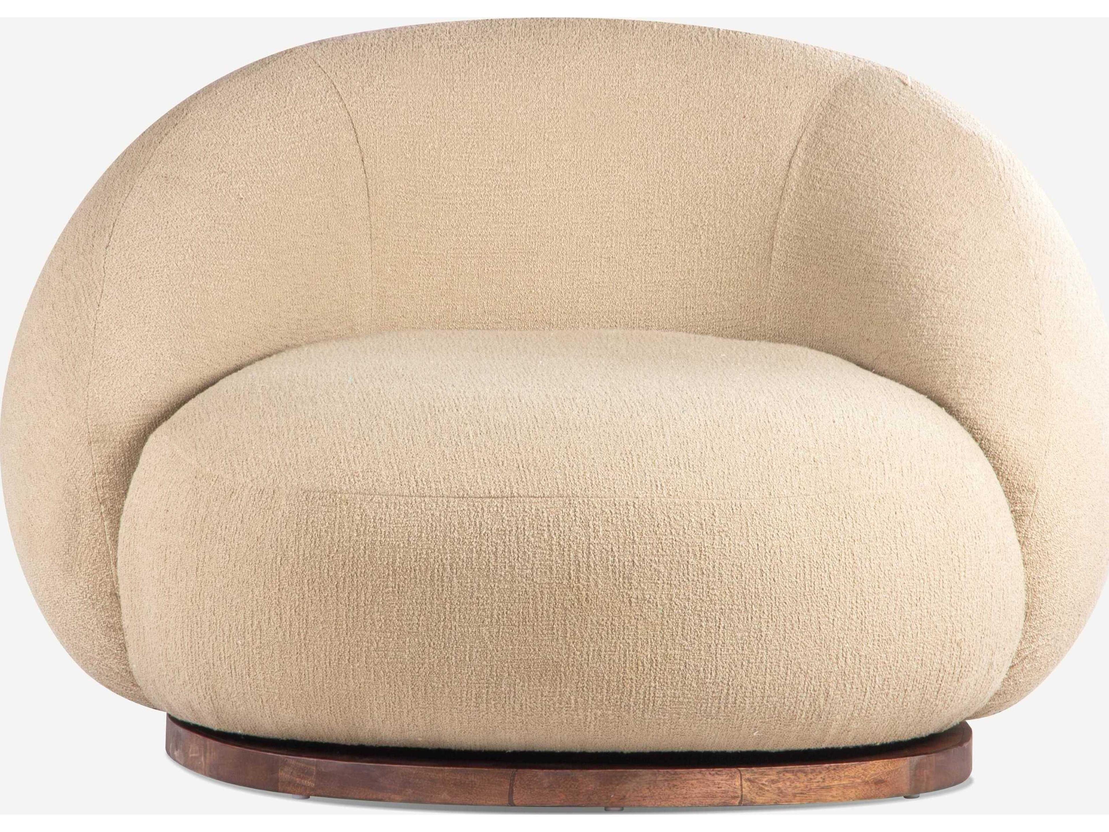 Union Home June Swivel Beige Accent Chair