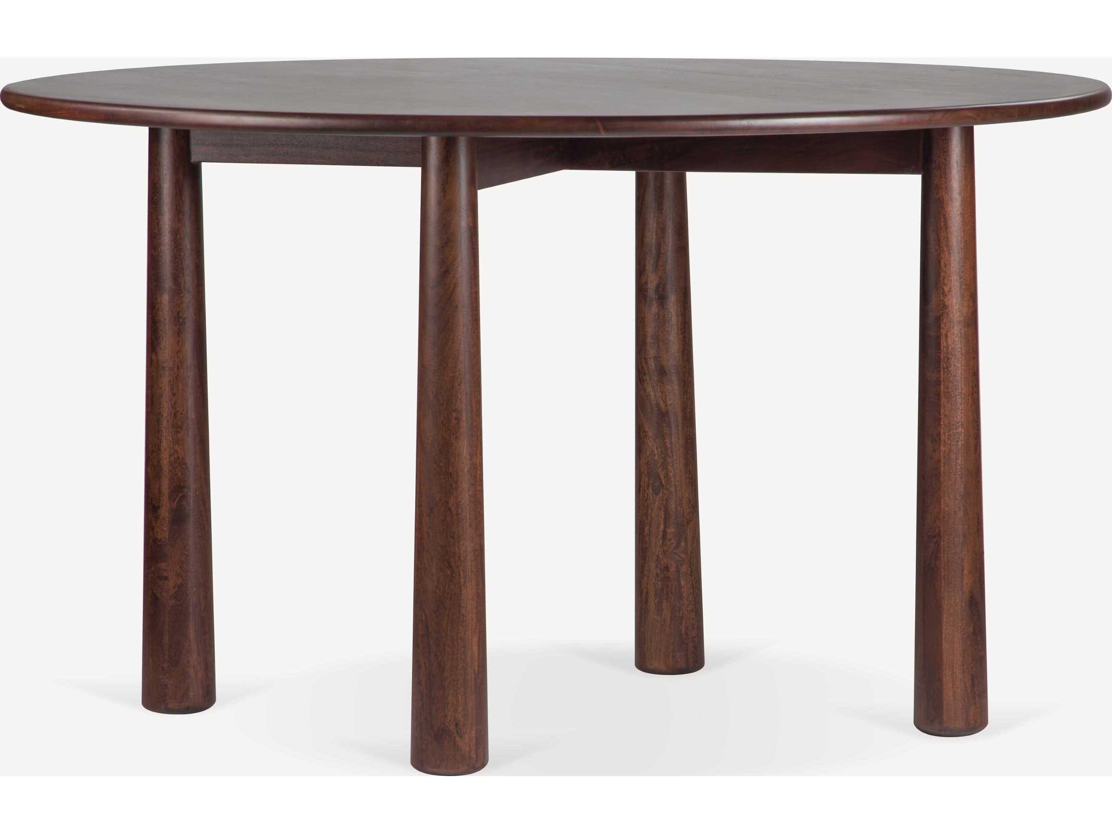 Cece Round Wood Porto Dark Dining Table