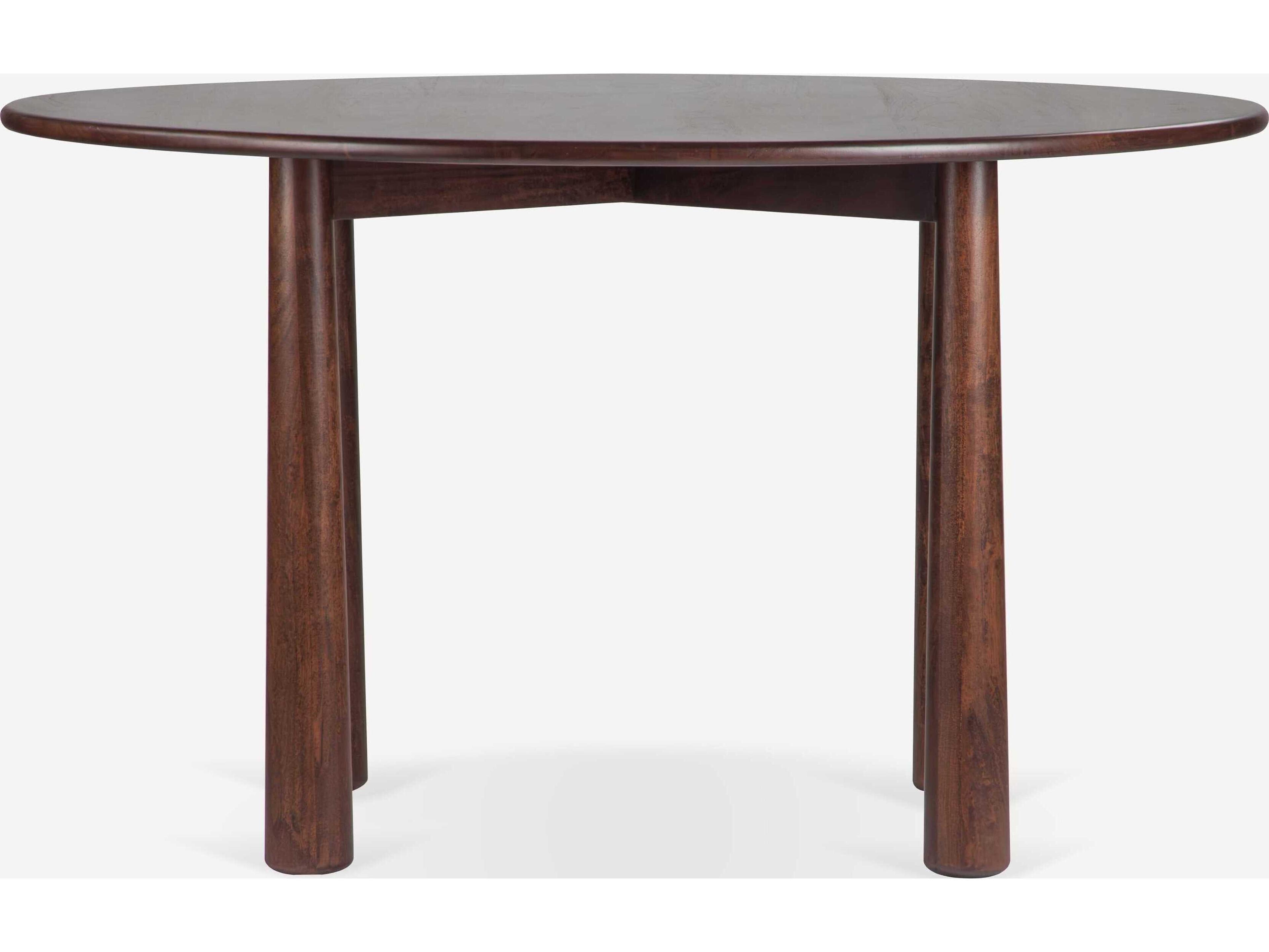 Union Home Cece Round Wood Porto Dark Dining Table
