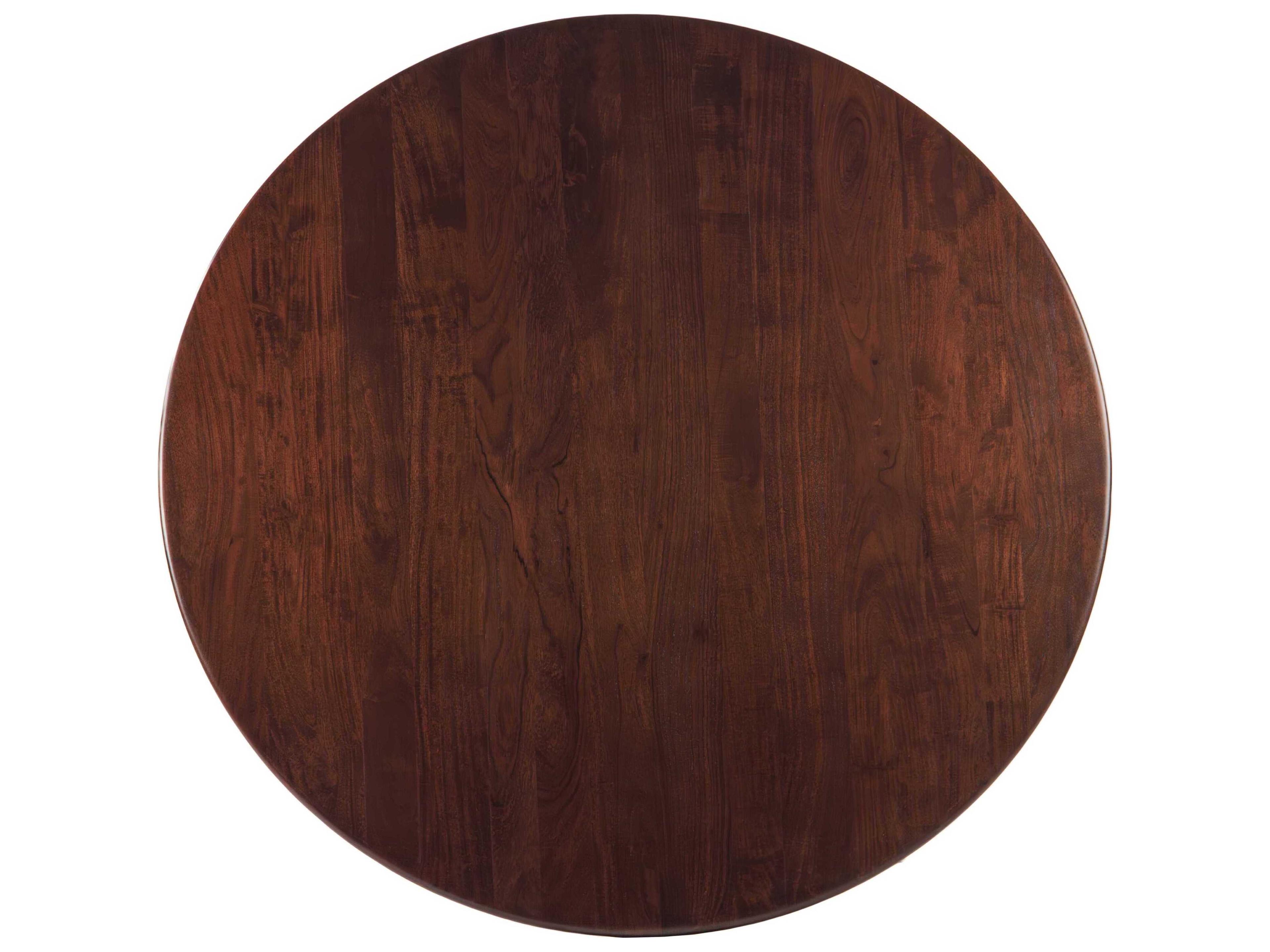 Union Home Cece Round Wood Porto Dark Dining Table