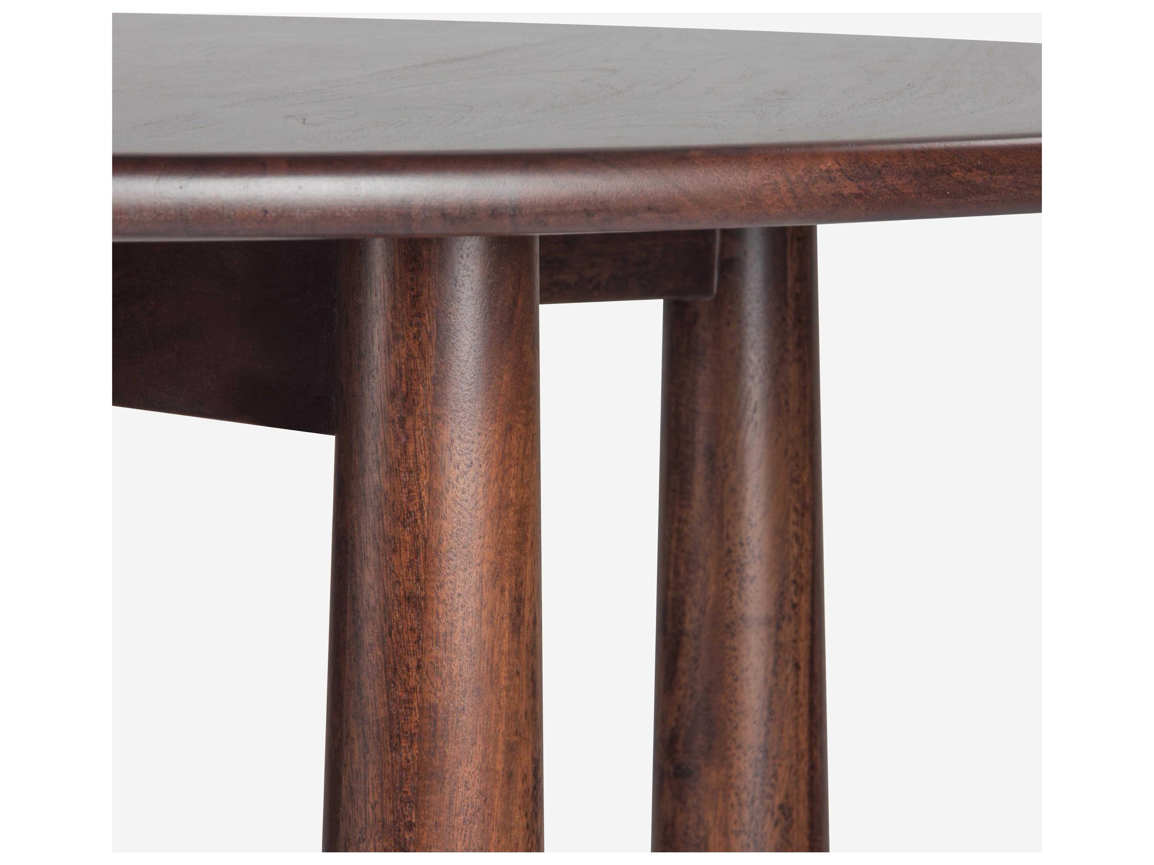 Union Home Cece Round Wood Porto Dark Dining Table