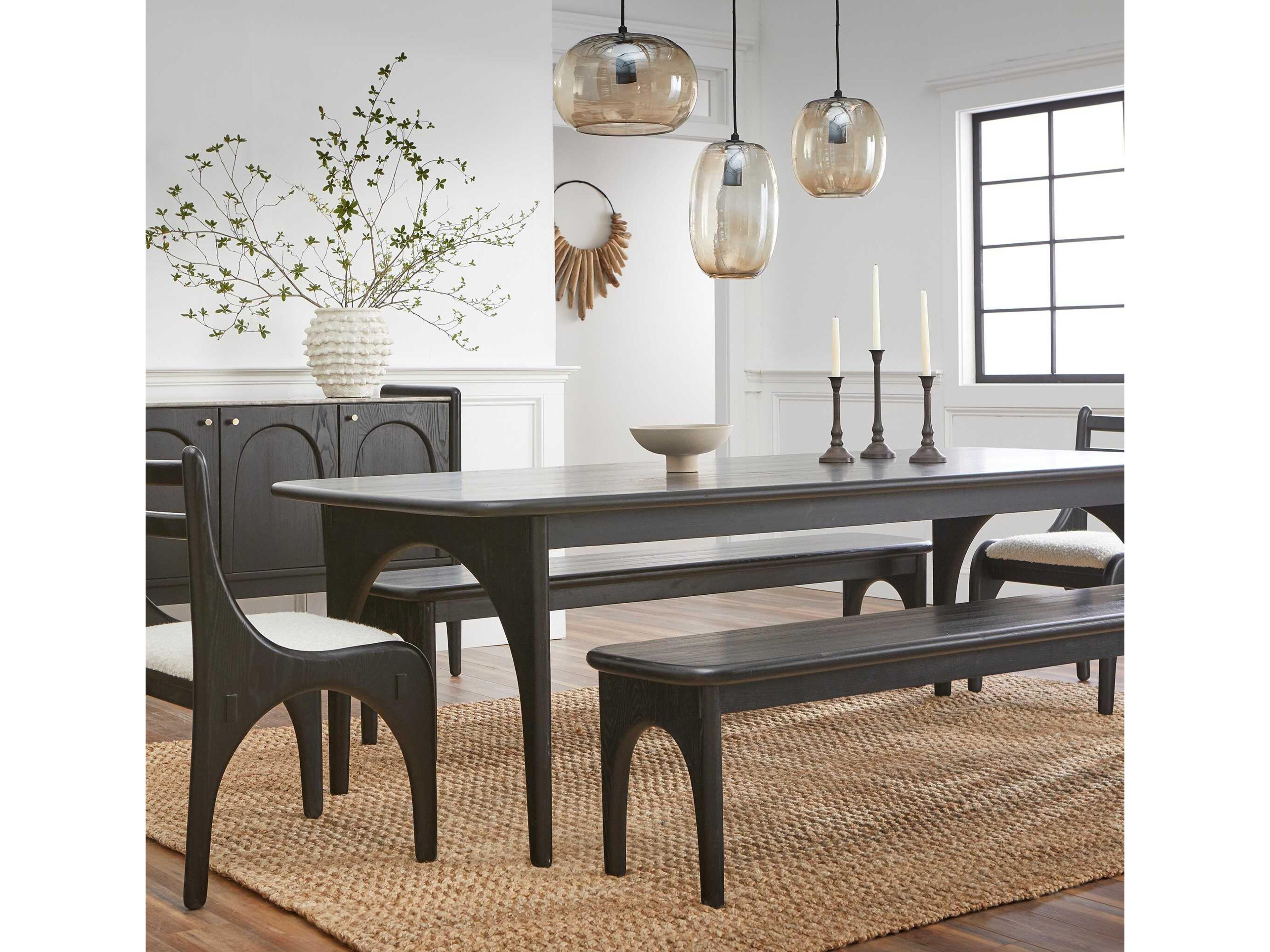 Luna Oak Wood Dining Room Set