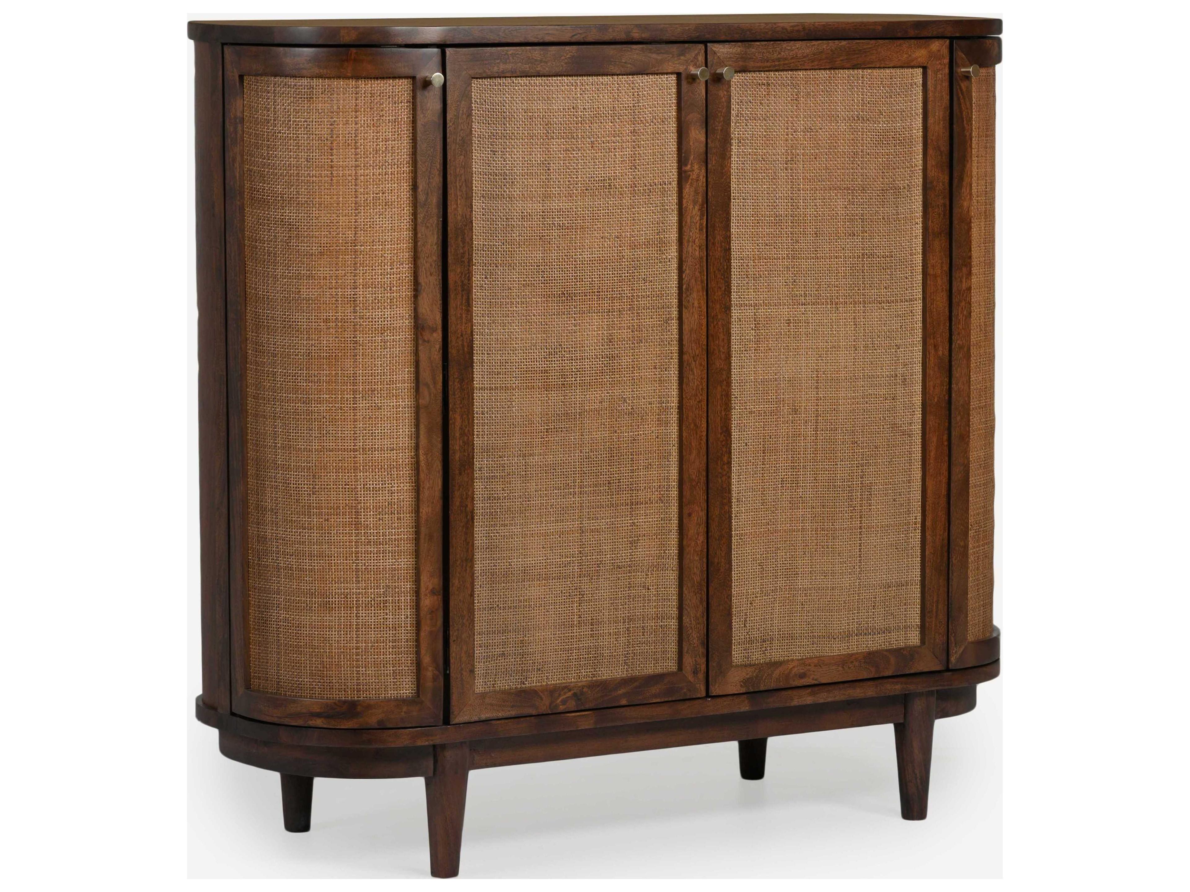 Canggu Porto Dark Brown Acacia Wood Accent Cabinet