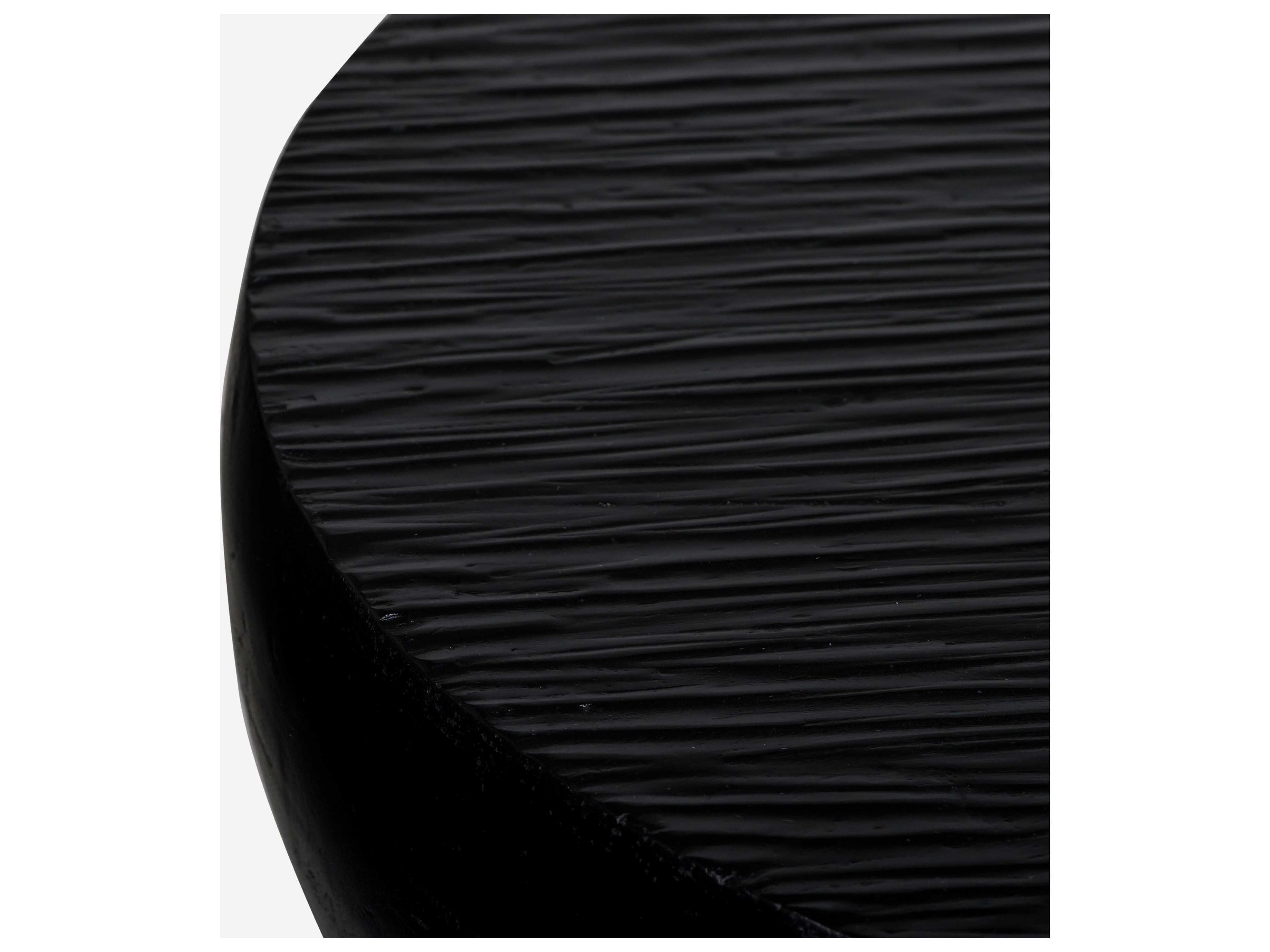 Union Home Hewn Round Wood Charcoal Coffee Table