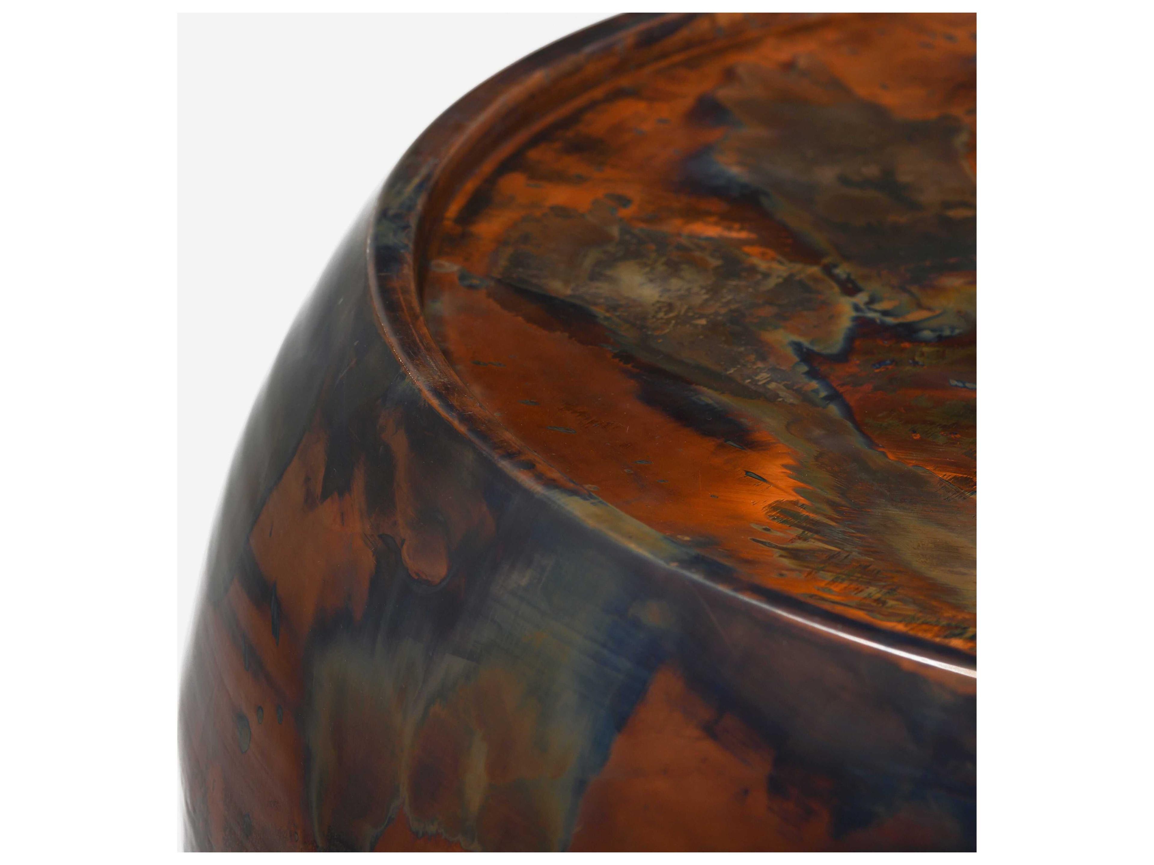 Union Home Pebble Round Metal Reactive Coffee Table