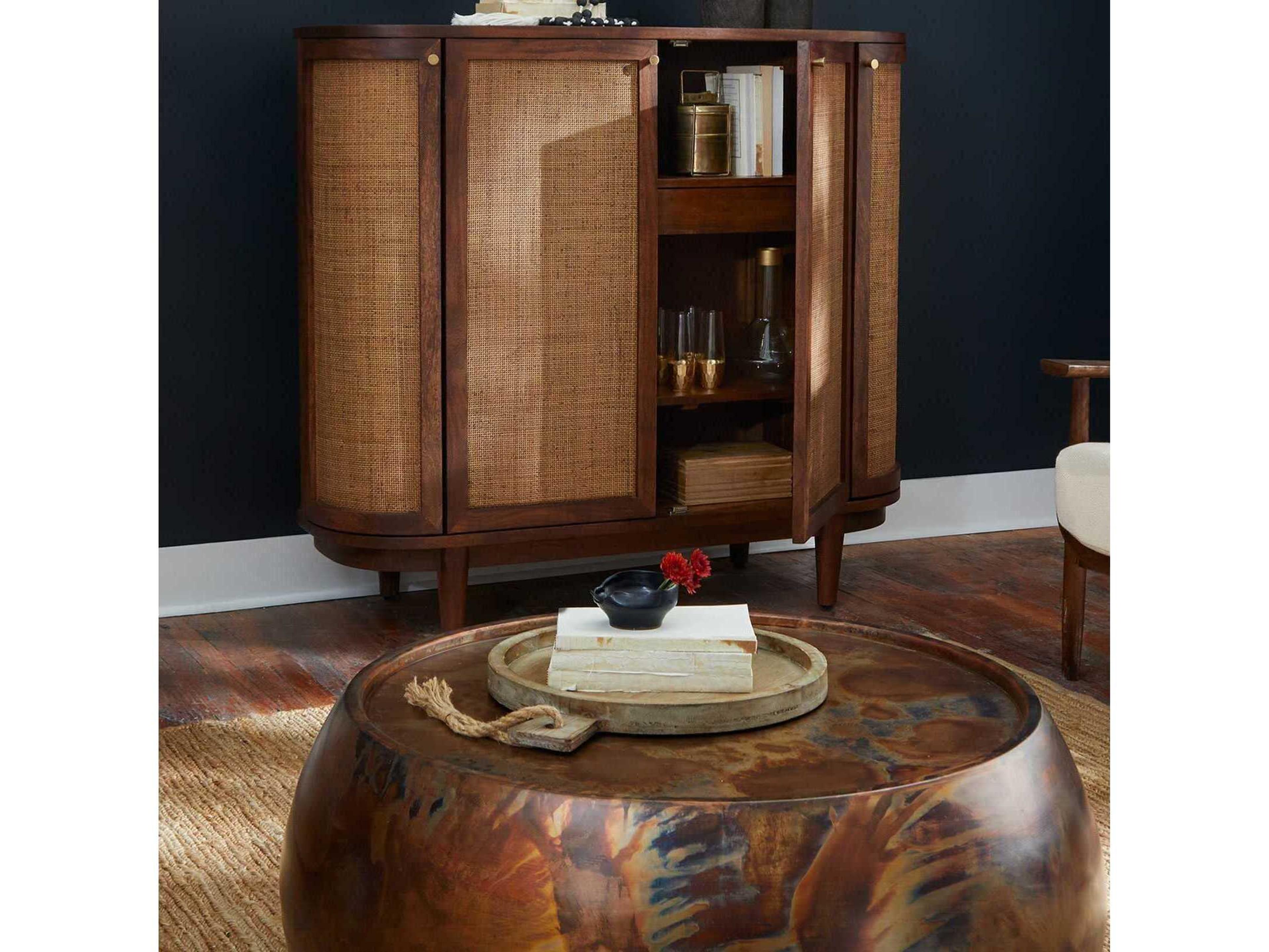 Union Home Pebble Round Metal Reactive Coffee Table