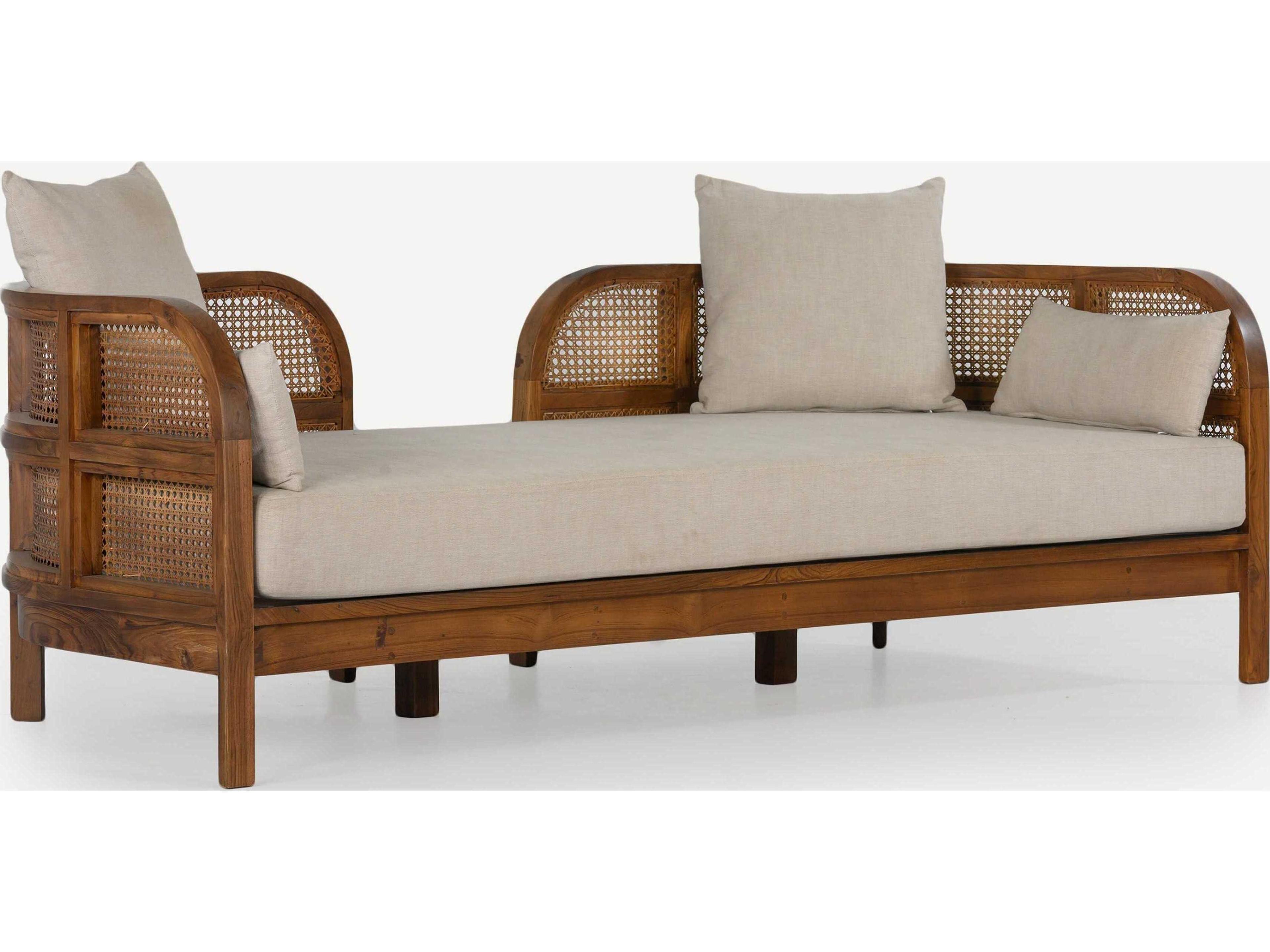 Nest Porto Natural Brown Teak Wood Daybed