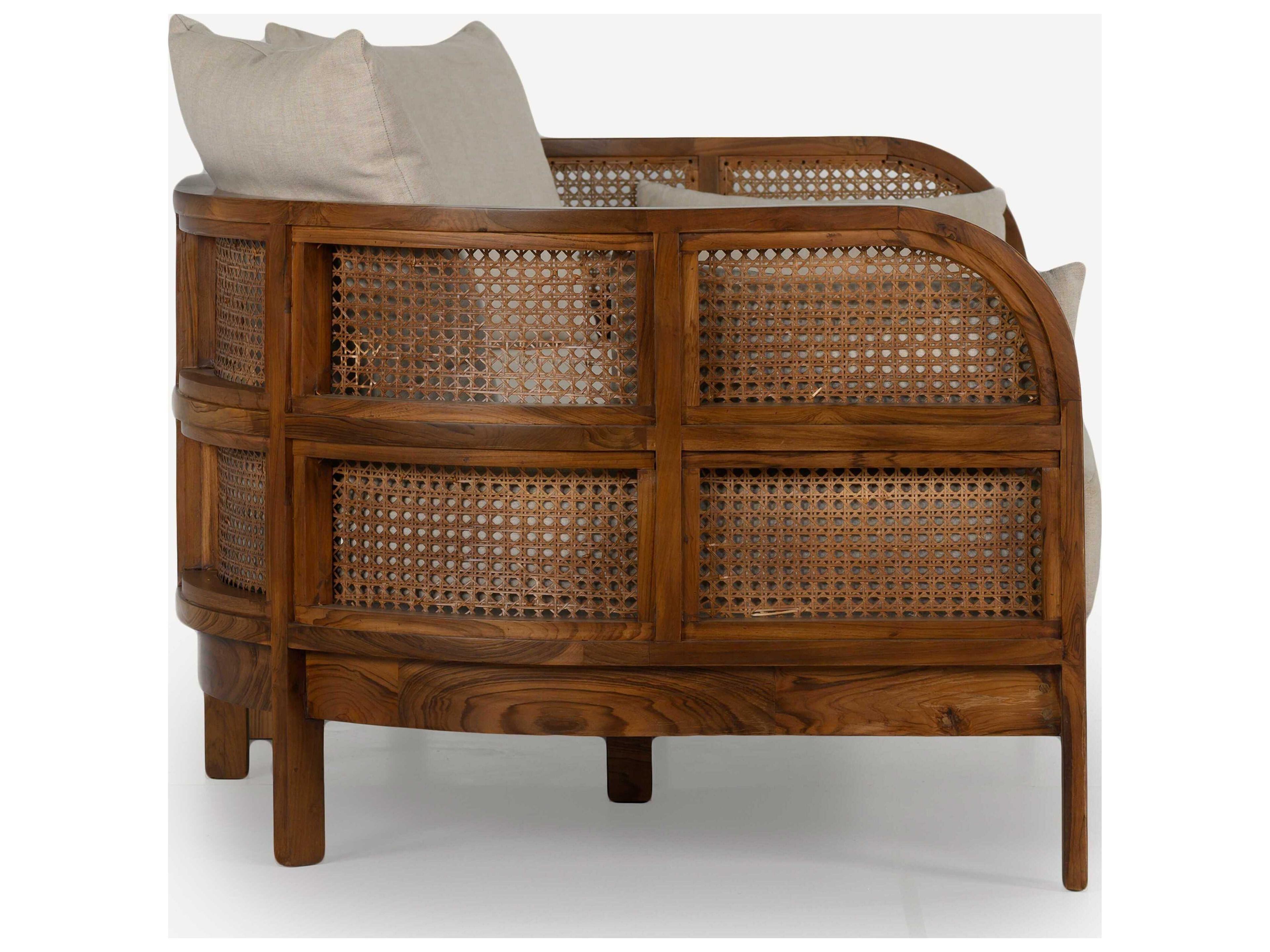 Union Home Nest Porto Natural Brown Teak Wood Daybed