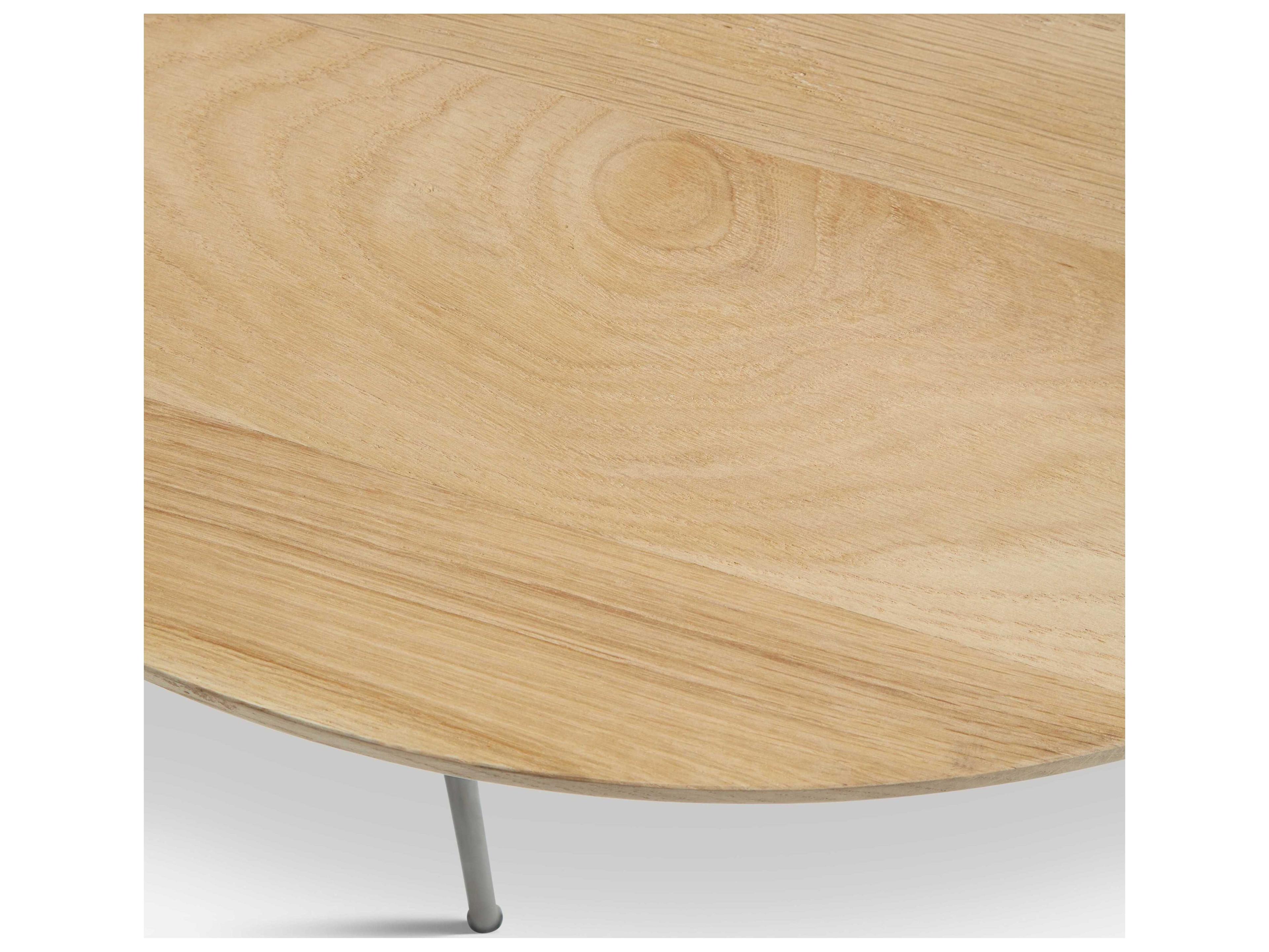 Union Home Constellation Round Wood Natural And Black Zinc Coffee Table