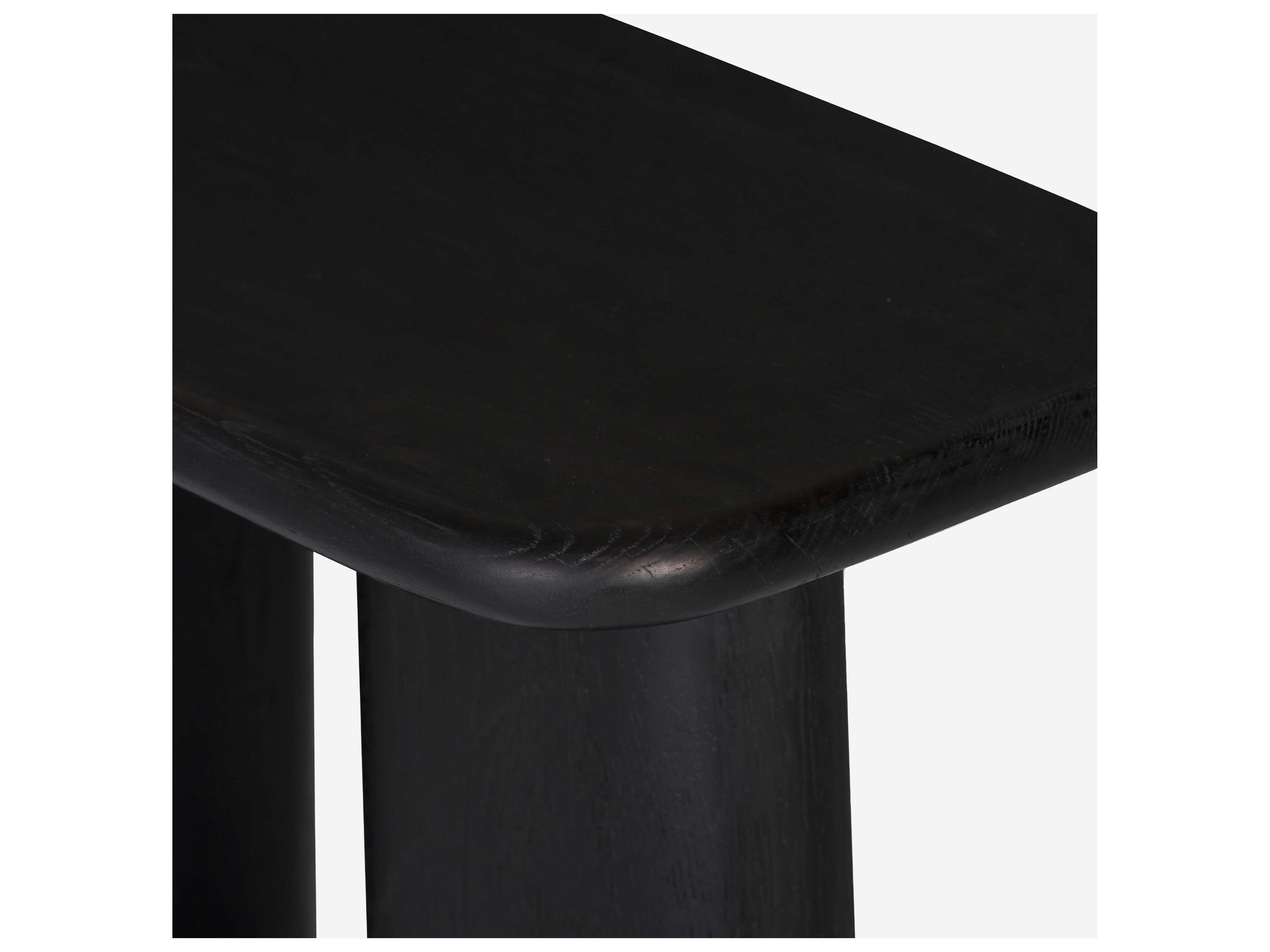 Union Home Laurel Rectangular Wood Charcoal Console Table