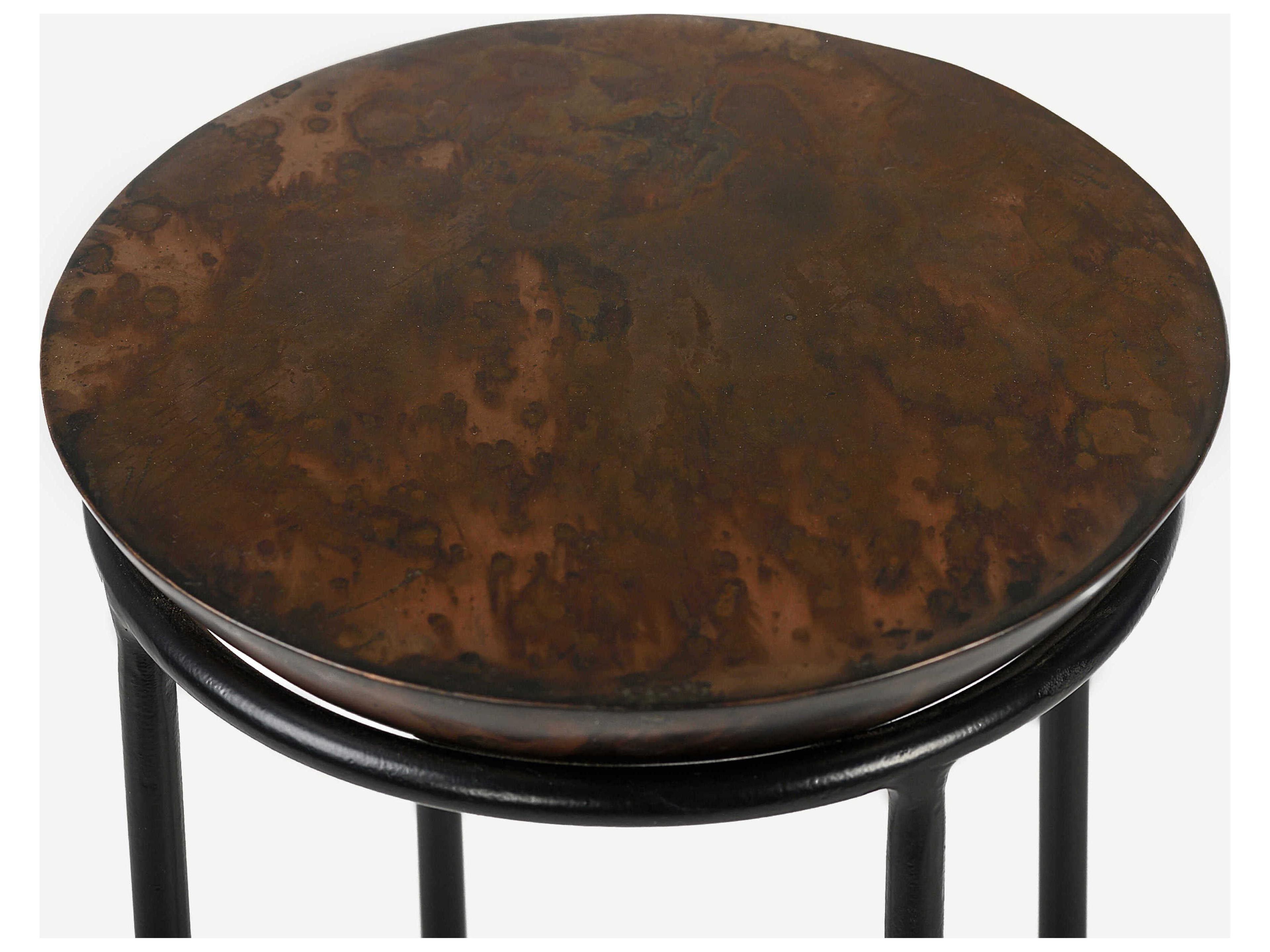 Union Home Disc Round Metal Powder Coat Reactive End Table