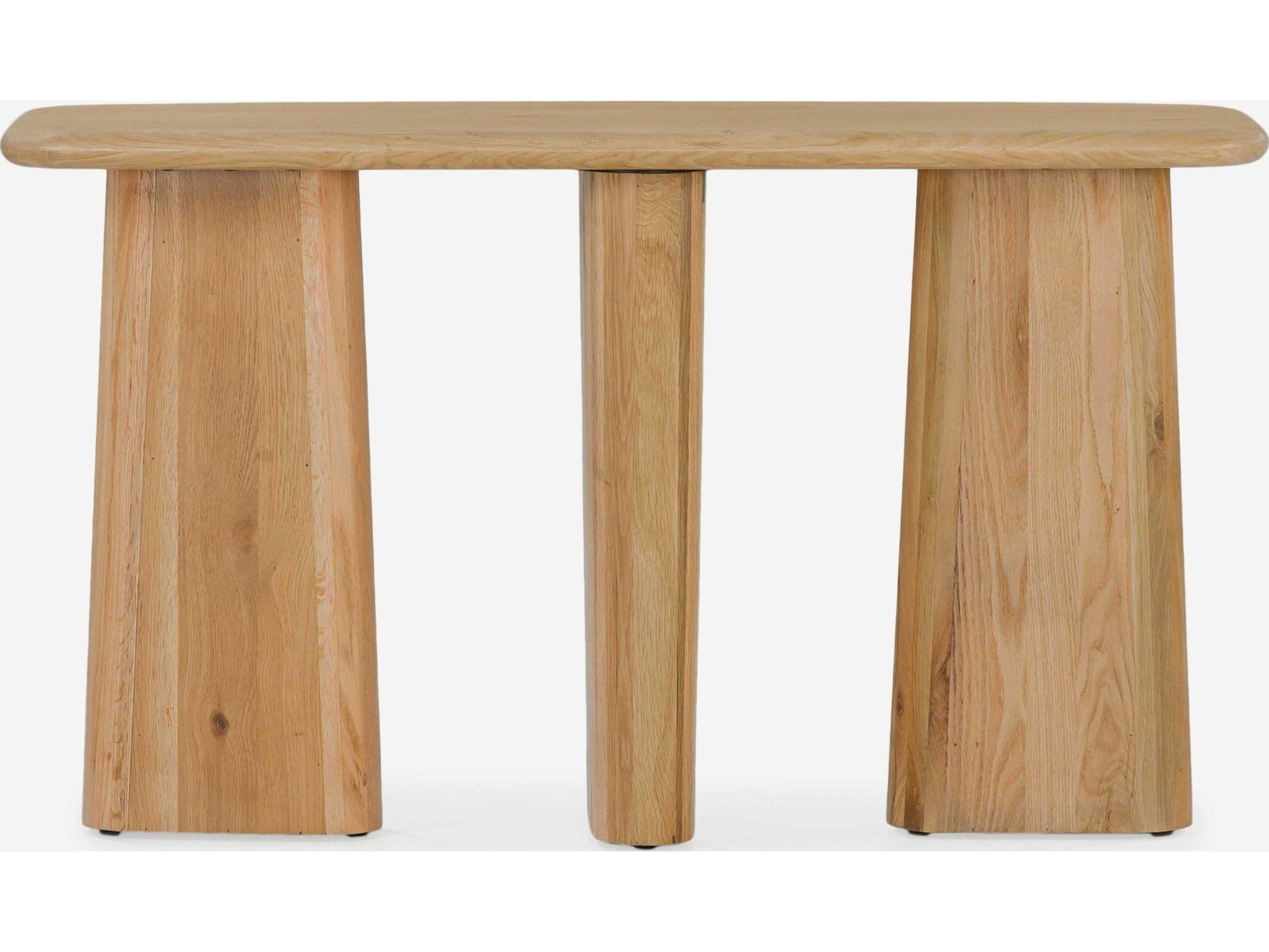 Union Home Laurel Rectangular Wood Natural Console Table